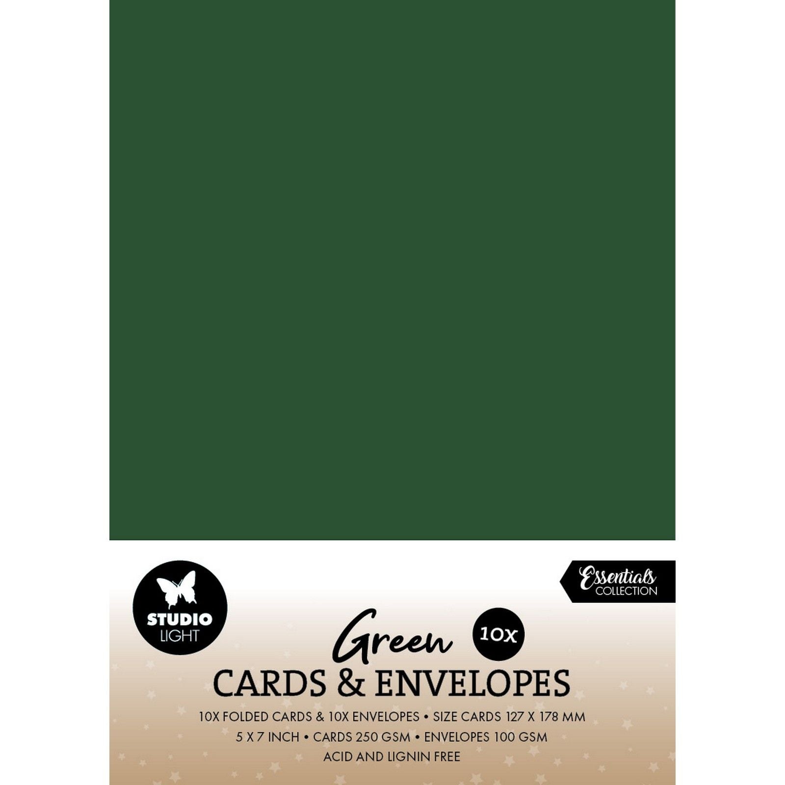 Studio light • consommables cartes enveloppes Noël vert
