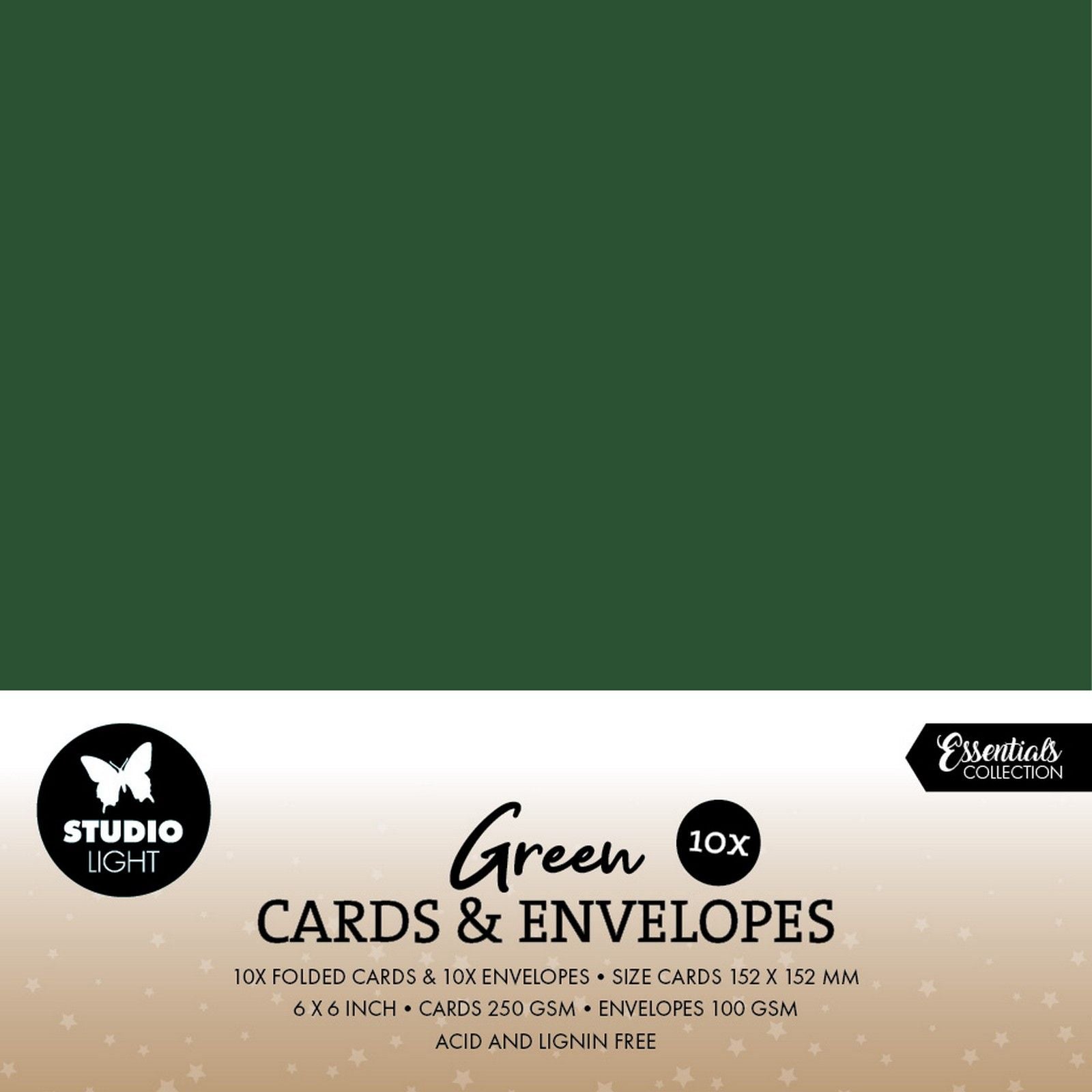 Studio light • consommables cartes enveloppes Noël vert