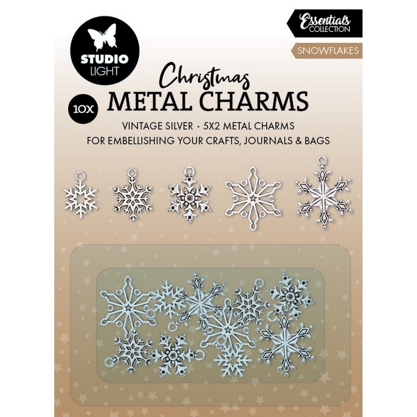Lampe de studio • essentiels breloques en métal flocons de neige