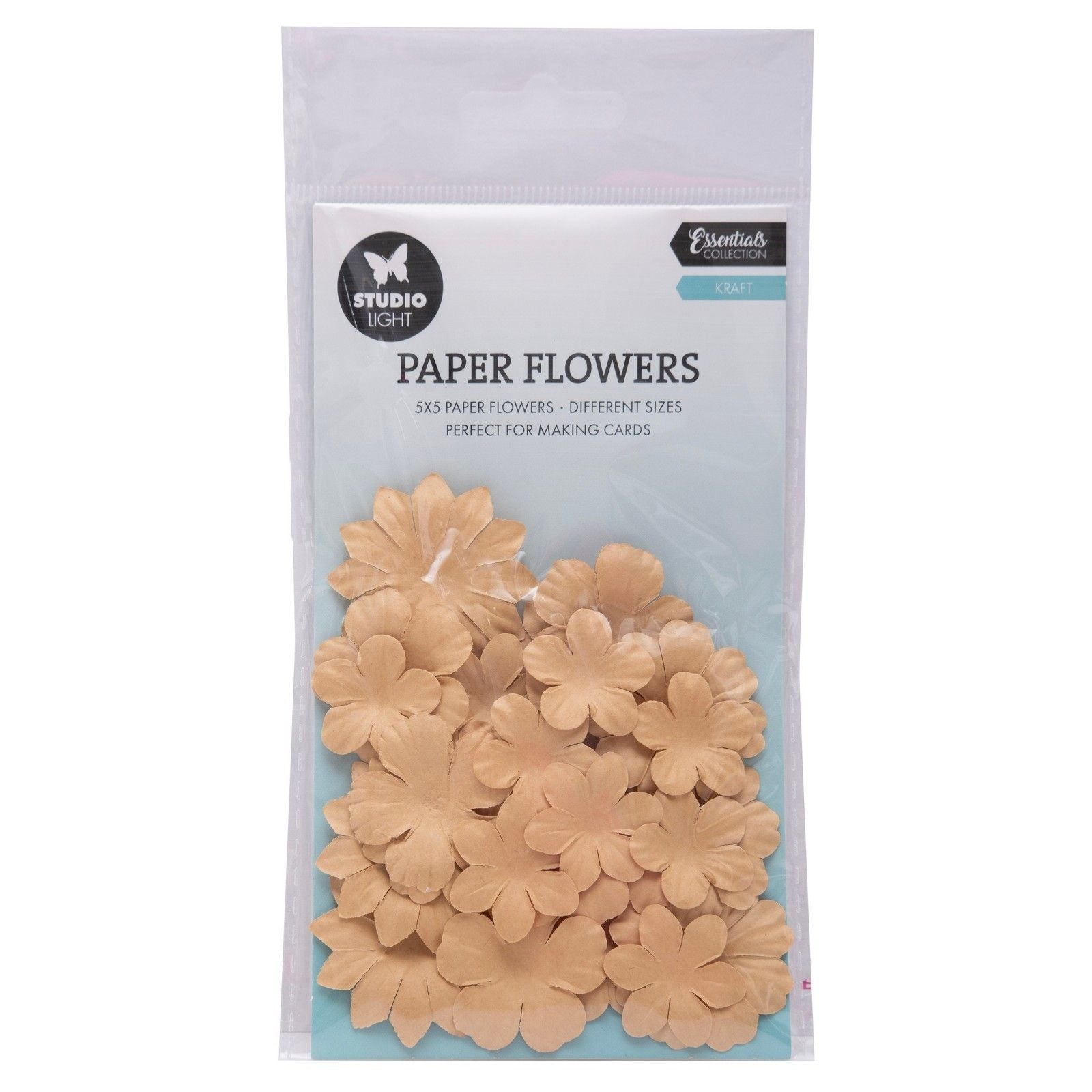 Lampe studio • fleurs en papier 25pcs kraft