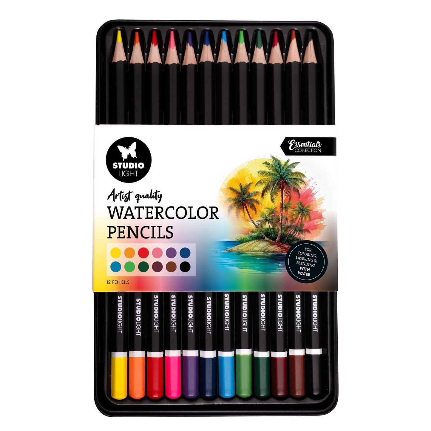 Studio Light • Crayons essentiels Crayons aquarelle 12pcs