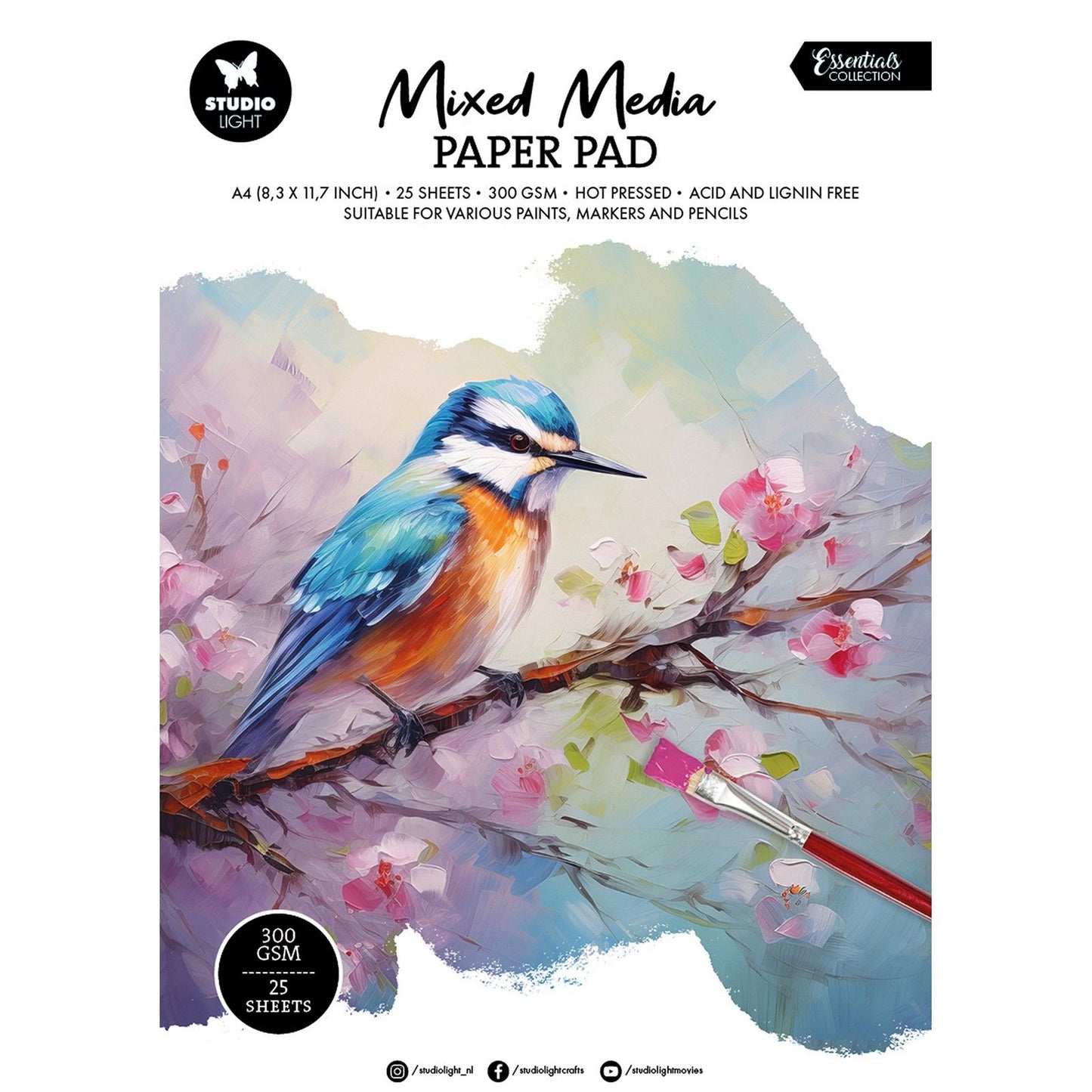 Lampe de studio • consommables bloc de papier techniques mixtes