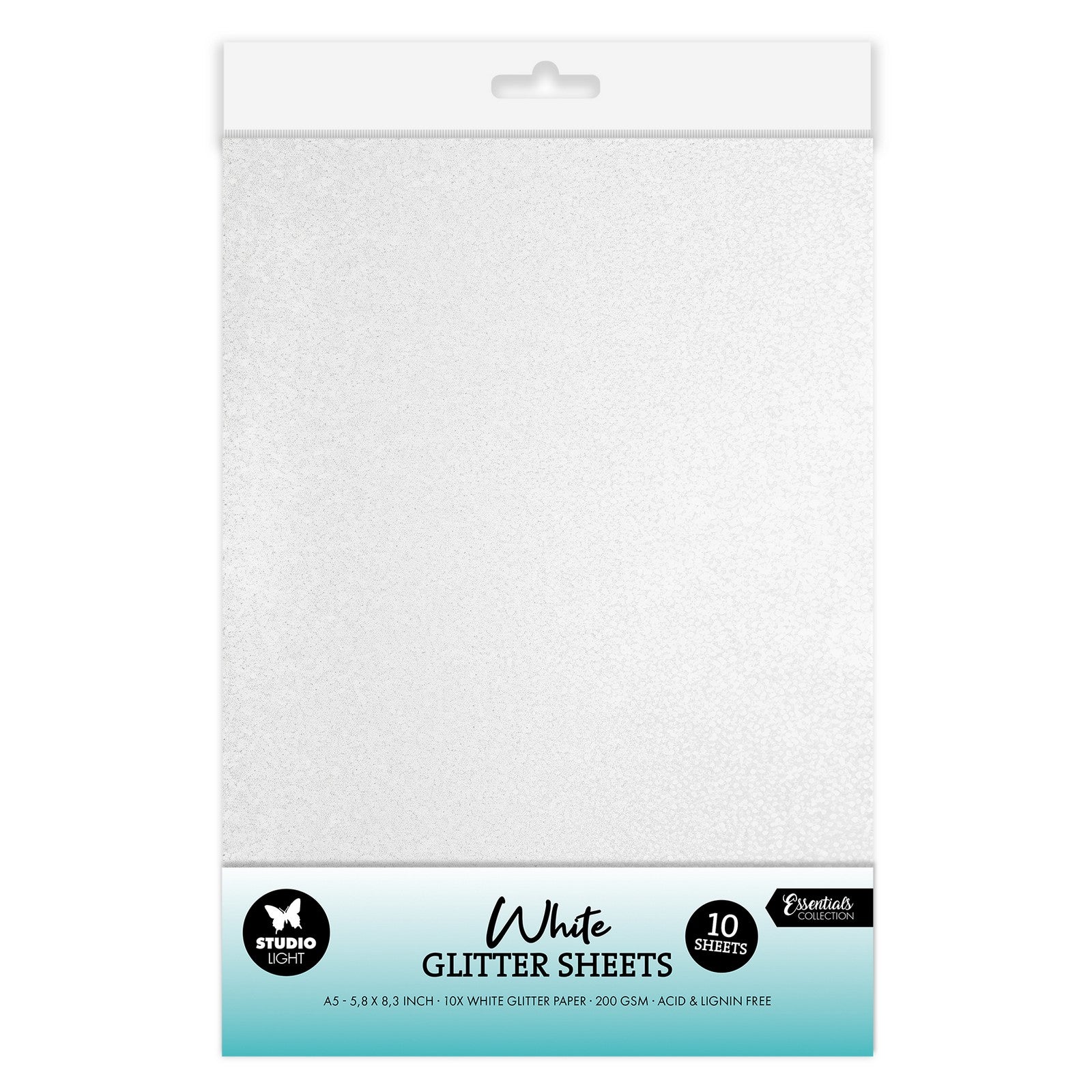 Studio Light • feuilles de paillettes essentielles blanches 250 g/m²