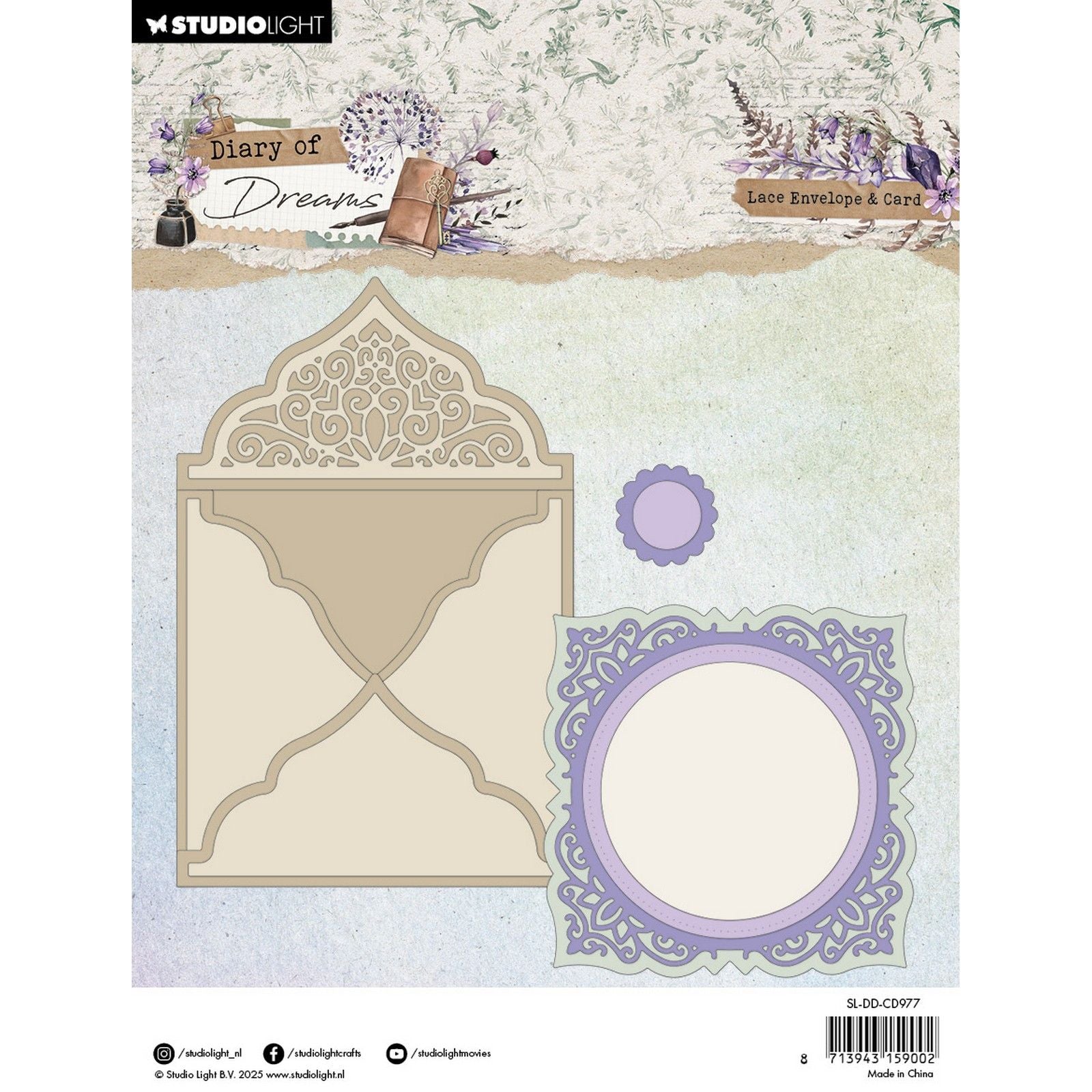 Studio Light • Journal des rêves matrice de découpe enveloppe dentelle