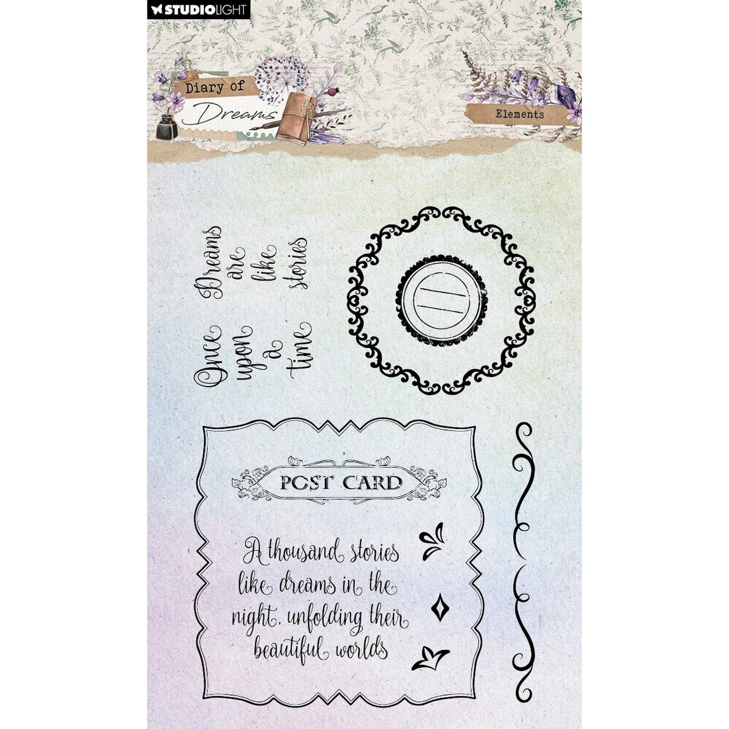 Studio Light • Journal des rêves, éléments de tampons transparents