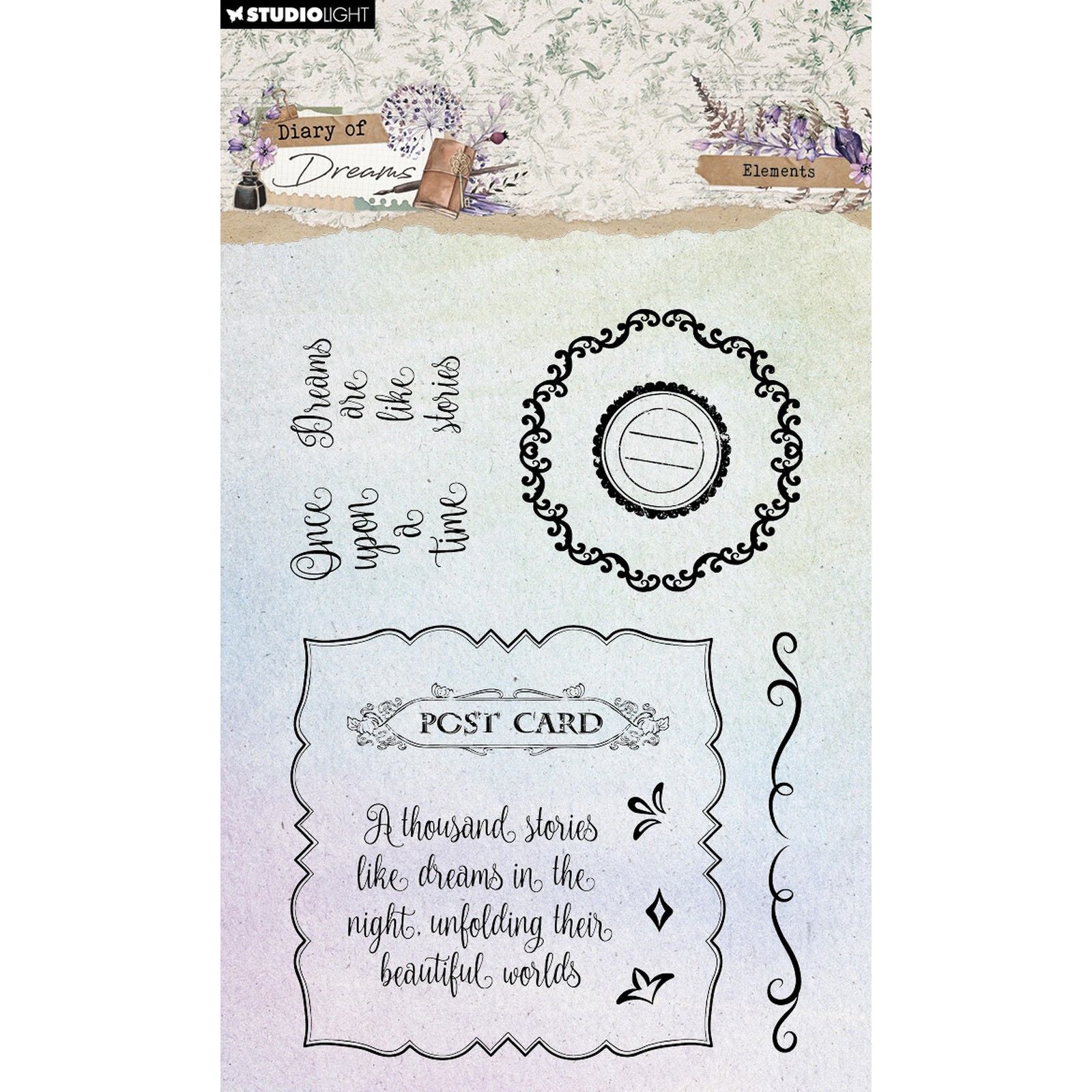 Studio Light • Journal des rêves, éléments de tampons transparents