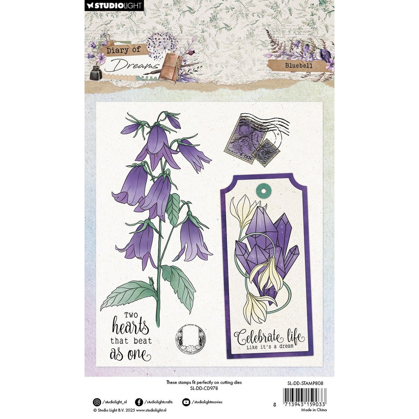 Studio Light • Journal des rêves Tampons transparents Cloche bleue
