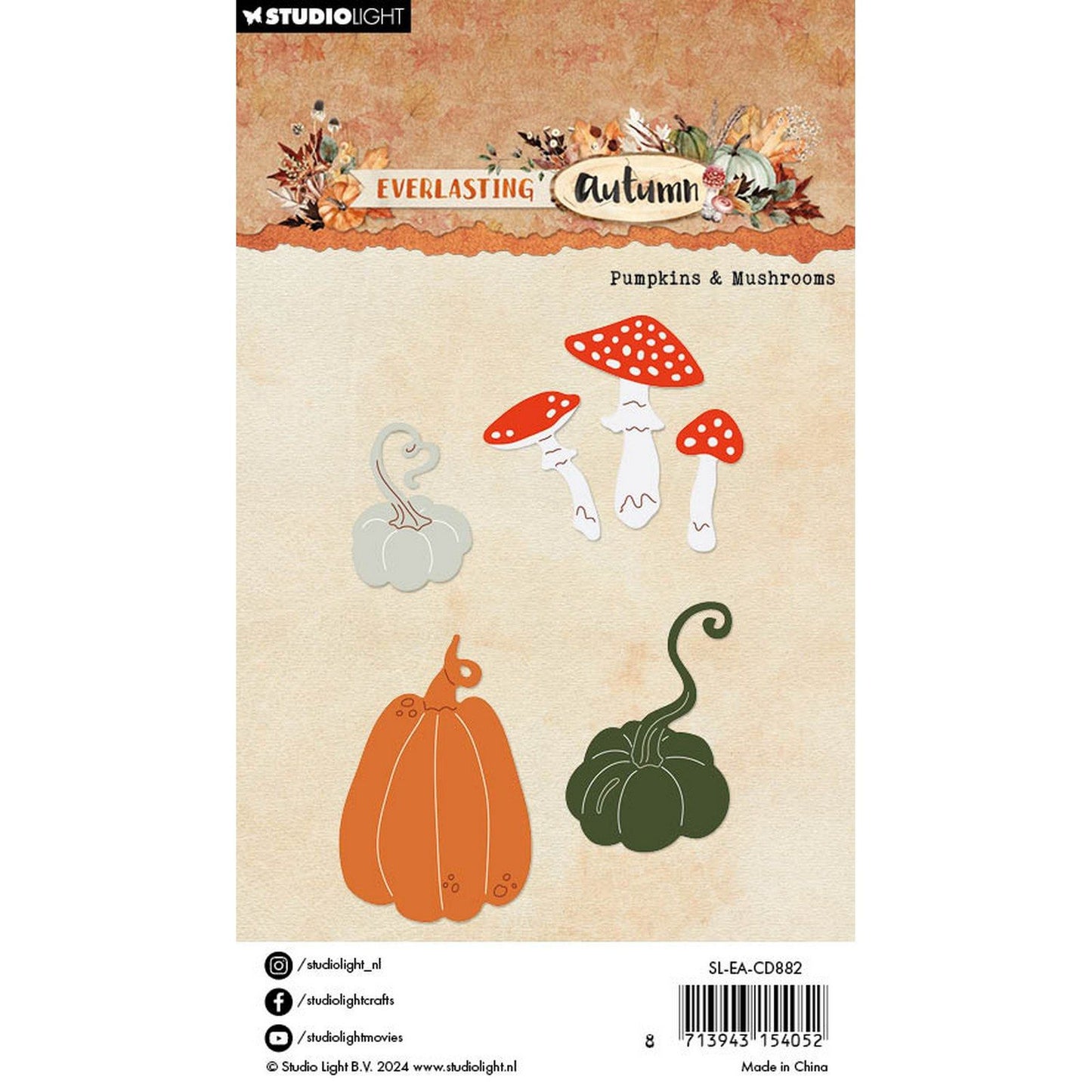Studio Light • Matrices de découpe d'automne éternel, citrouilles, champignons