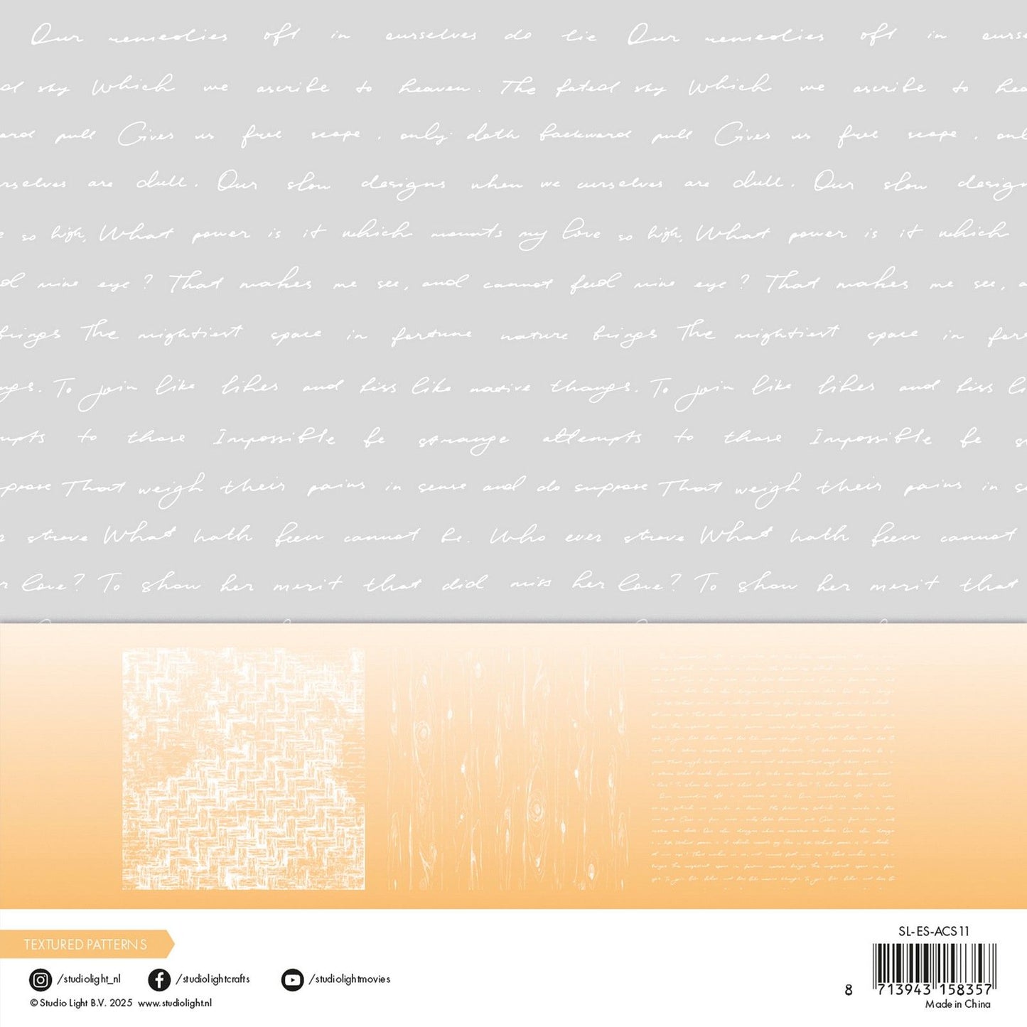 Studio light • feuilles d'acétate essentielles motifs texturés