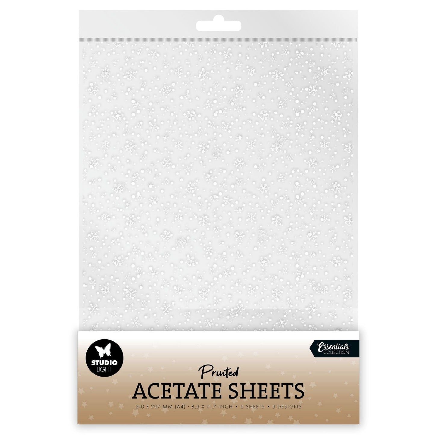 Studio light • Essentials feuille d'acétate flocons de neige blanc