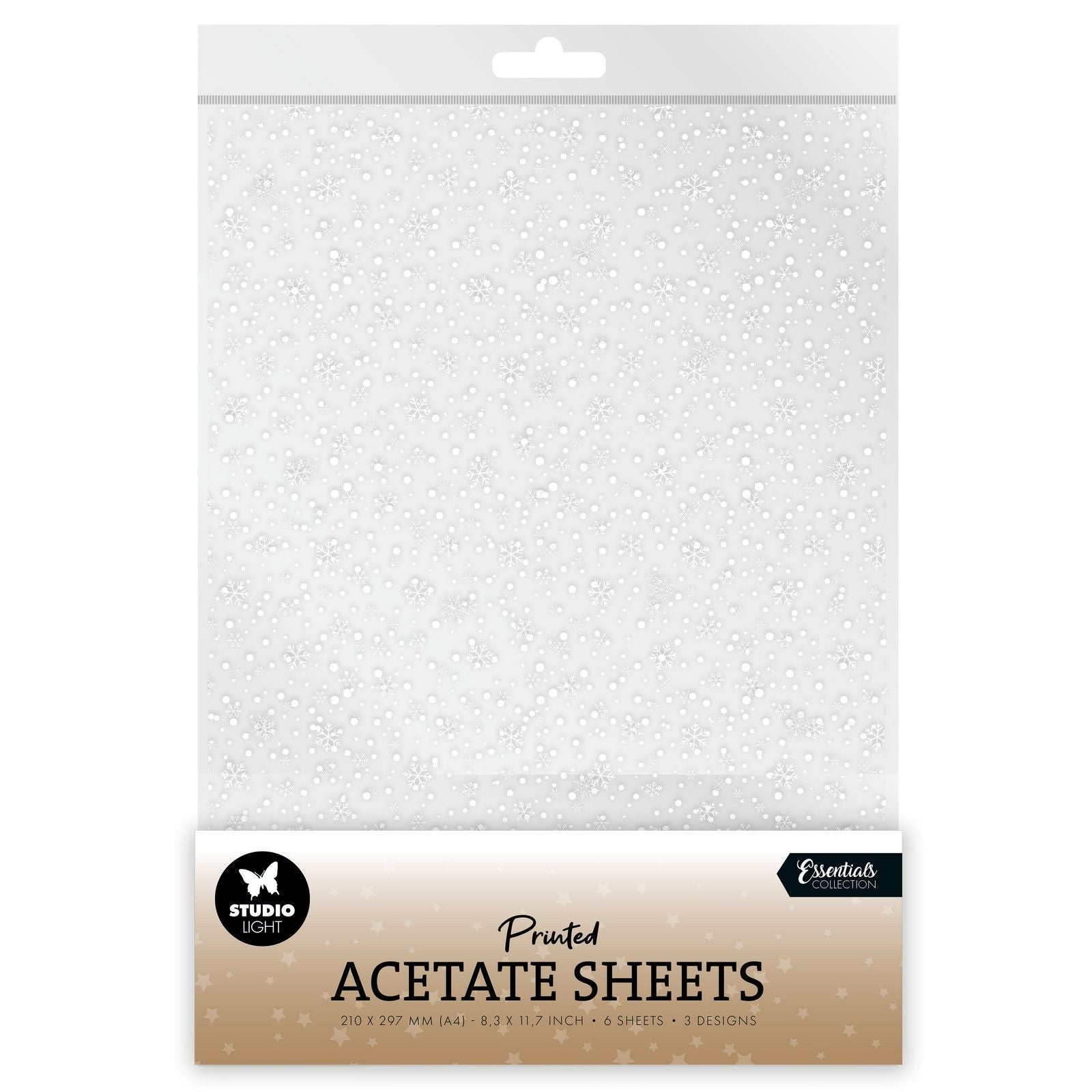 Studio light • Essentials feuille d'acétate flocons de neige blanc