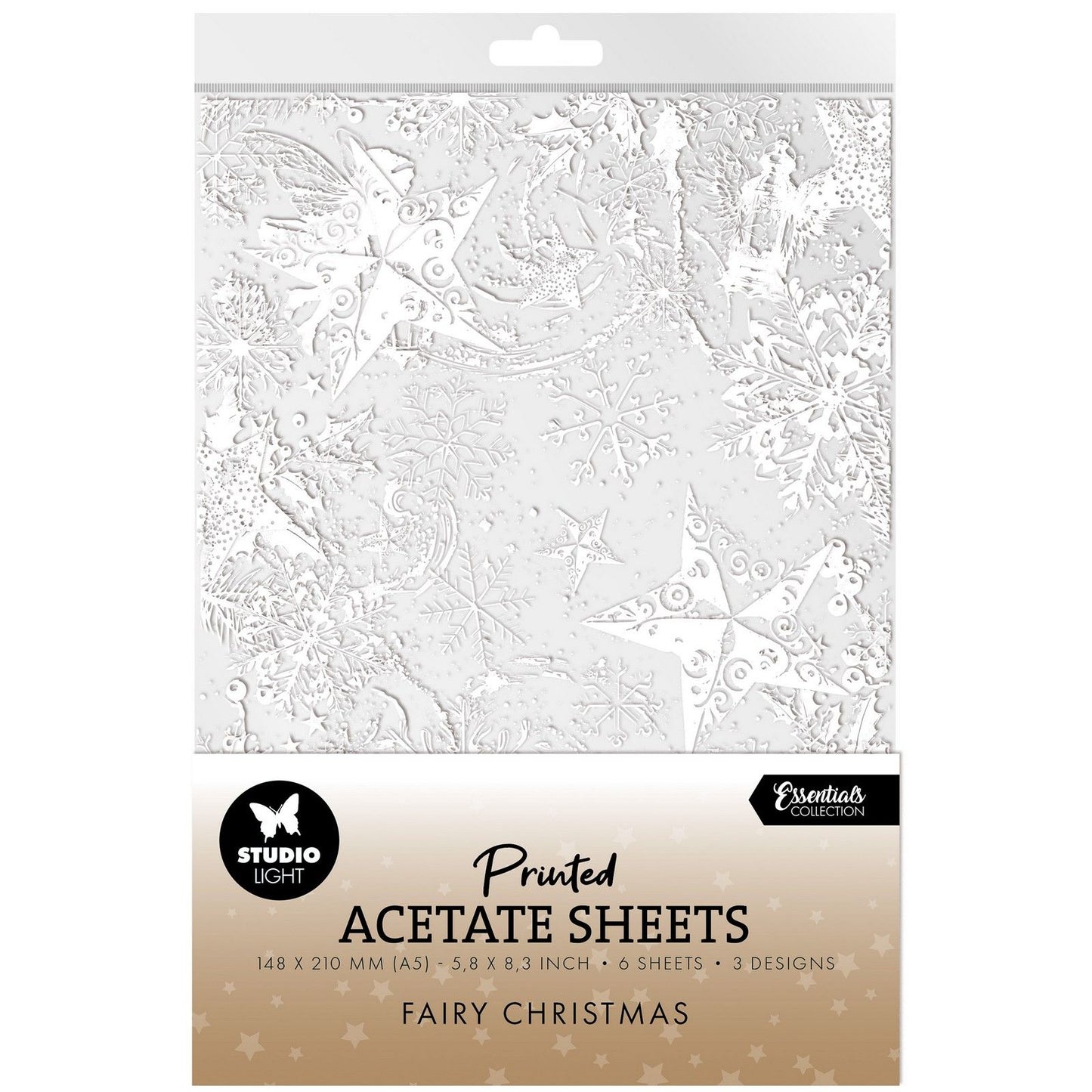Studio light • essentiels feuilles d'acétate neige, fées étoiles