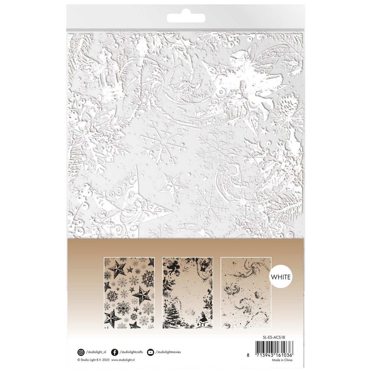 Studio light • essentiels feuilles d'acétate neige, fées étoiles