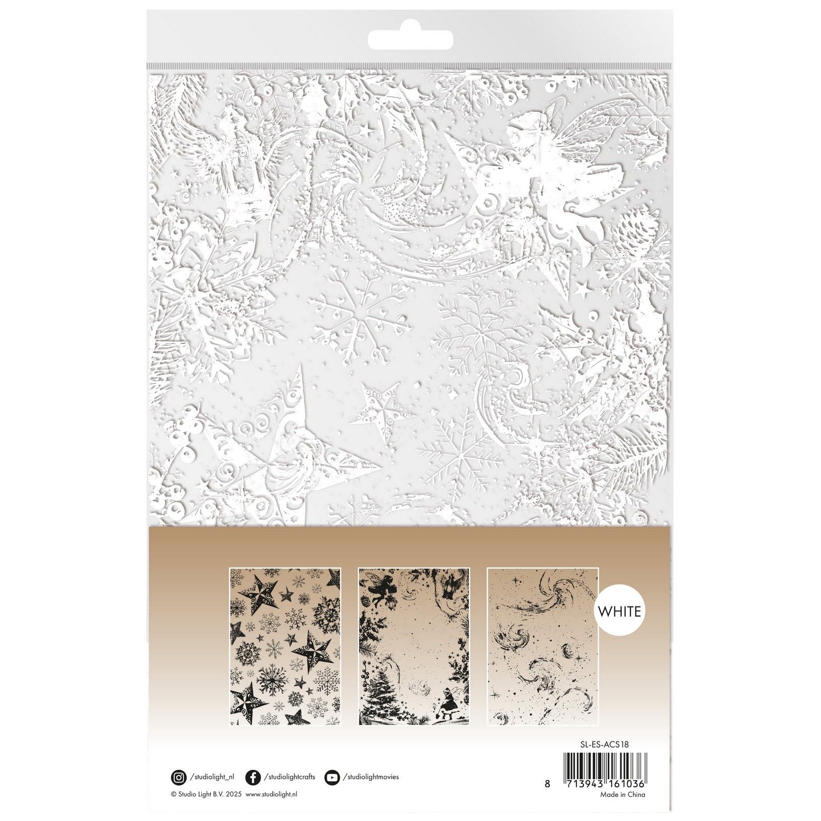 Studio light • essentiels feuilles d'acétate neige, fées étoiles