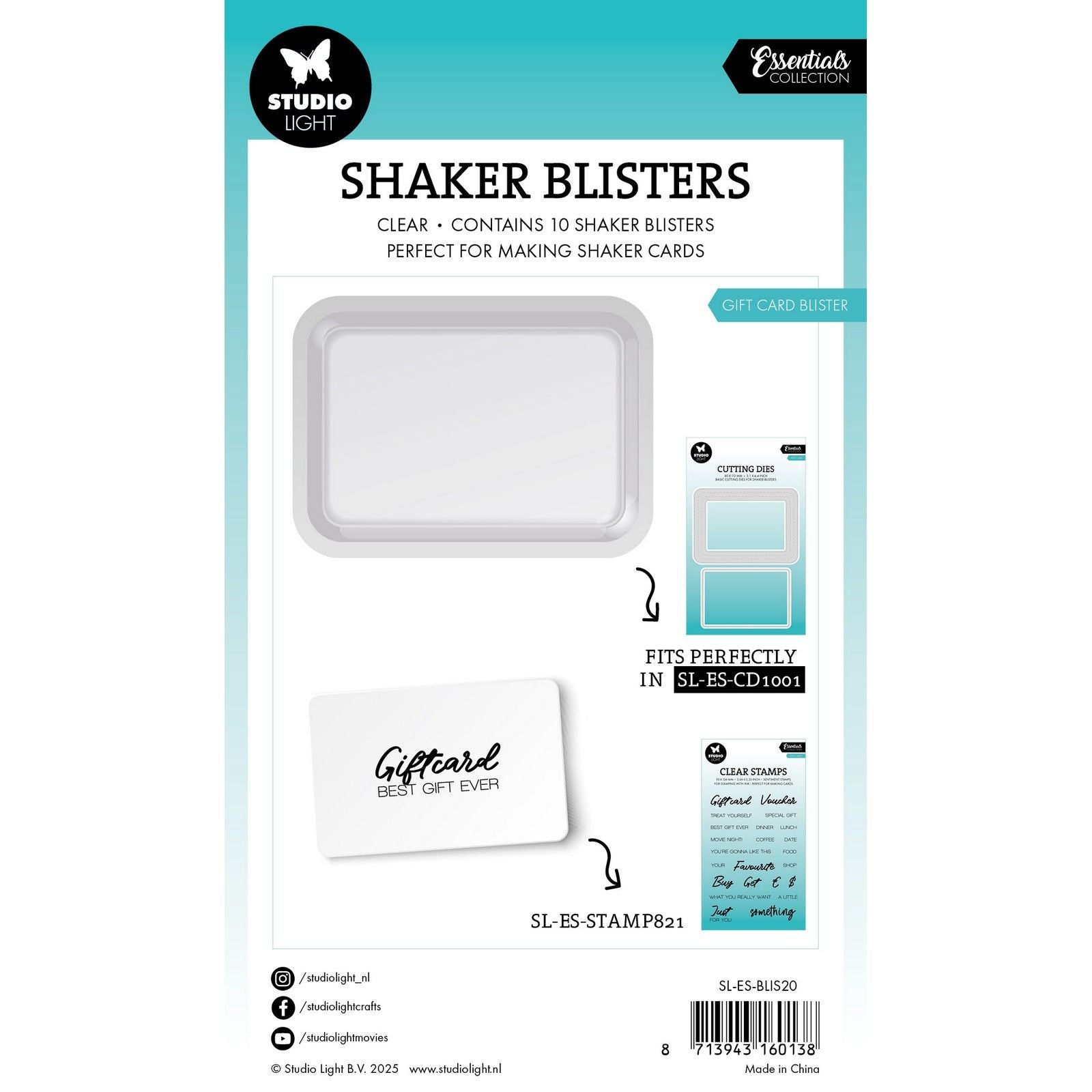 Studio Light • Essentials Shaker Blister Carte Cadeau Blister