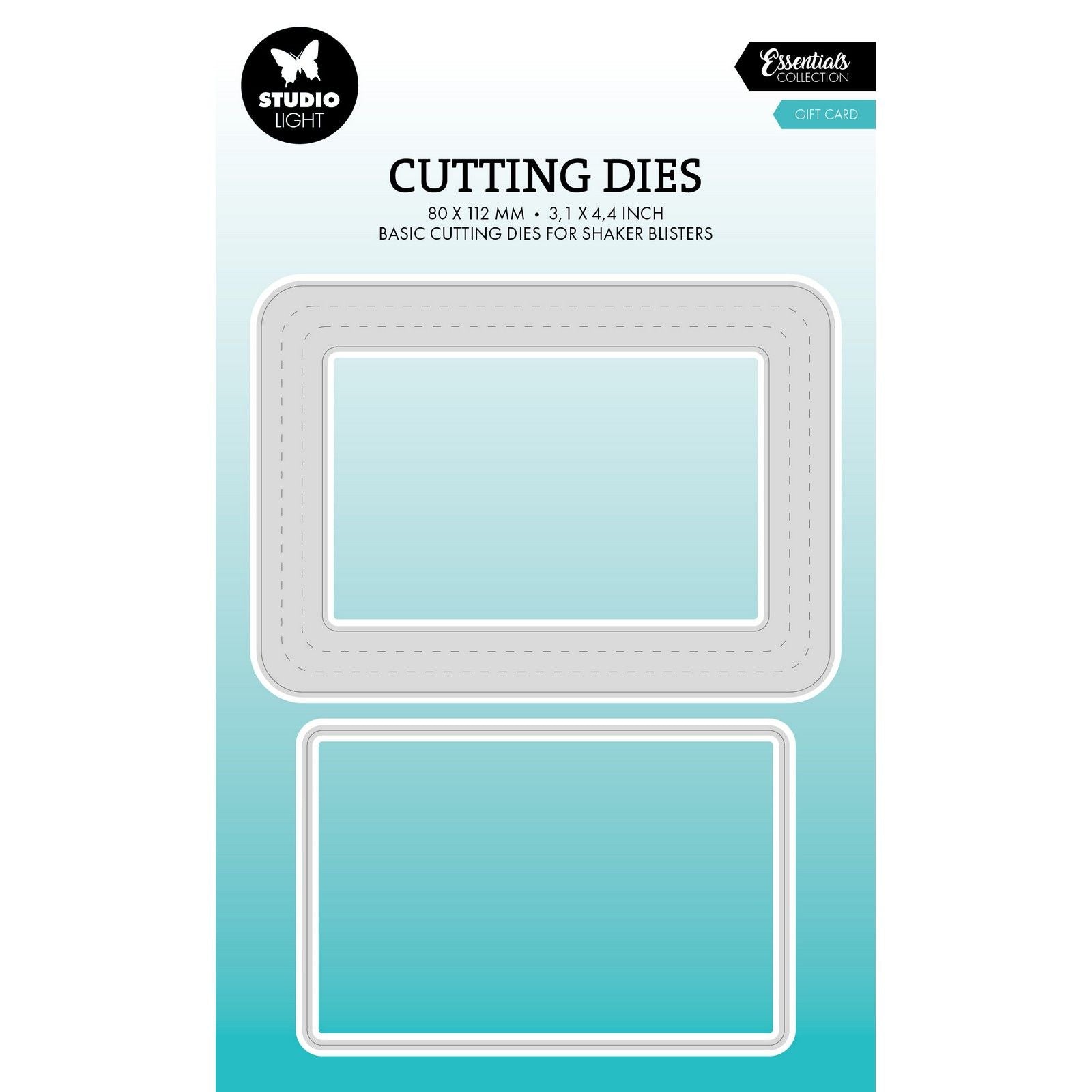Studio Light • Matrice de découpe Essentials, carte-cadeau, blister