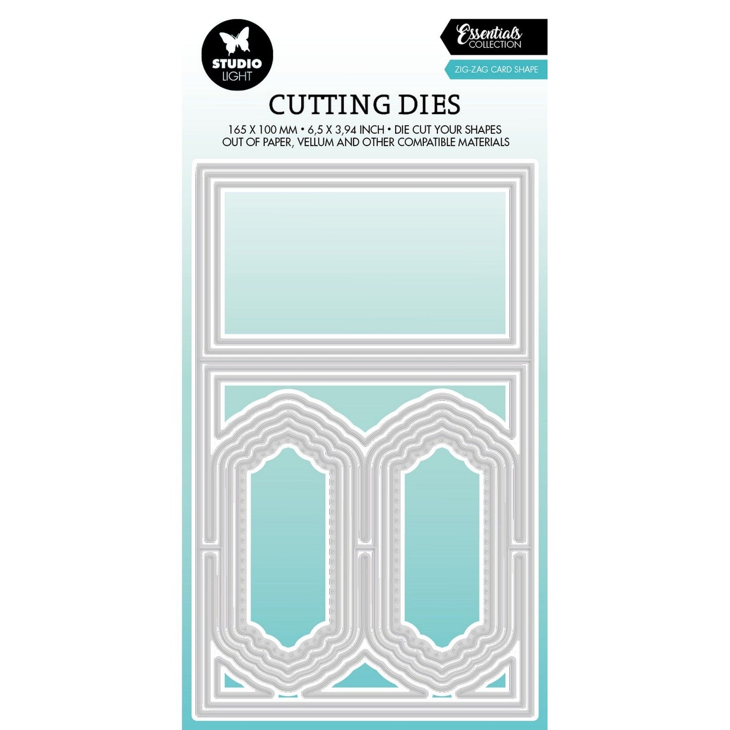 Studio Light • Matrices de découpe essentielles en forme de carte en zigzag