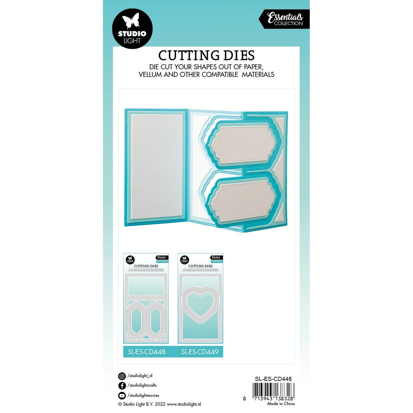 Studio Light • Matrices de découpe essentielles en forme de carte en zigzag