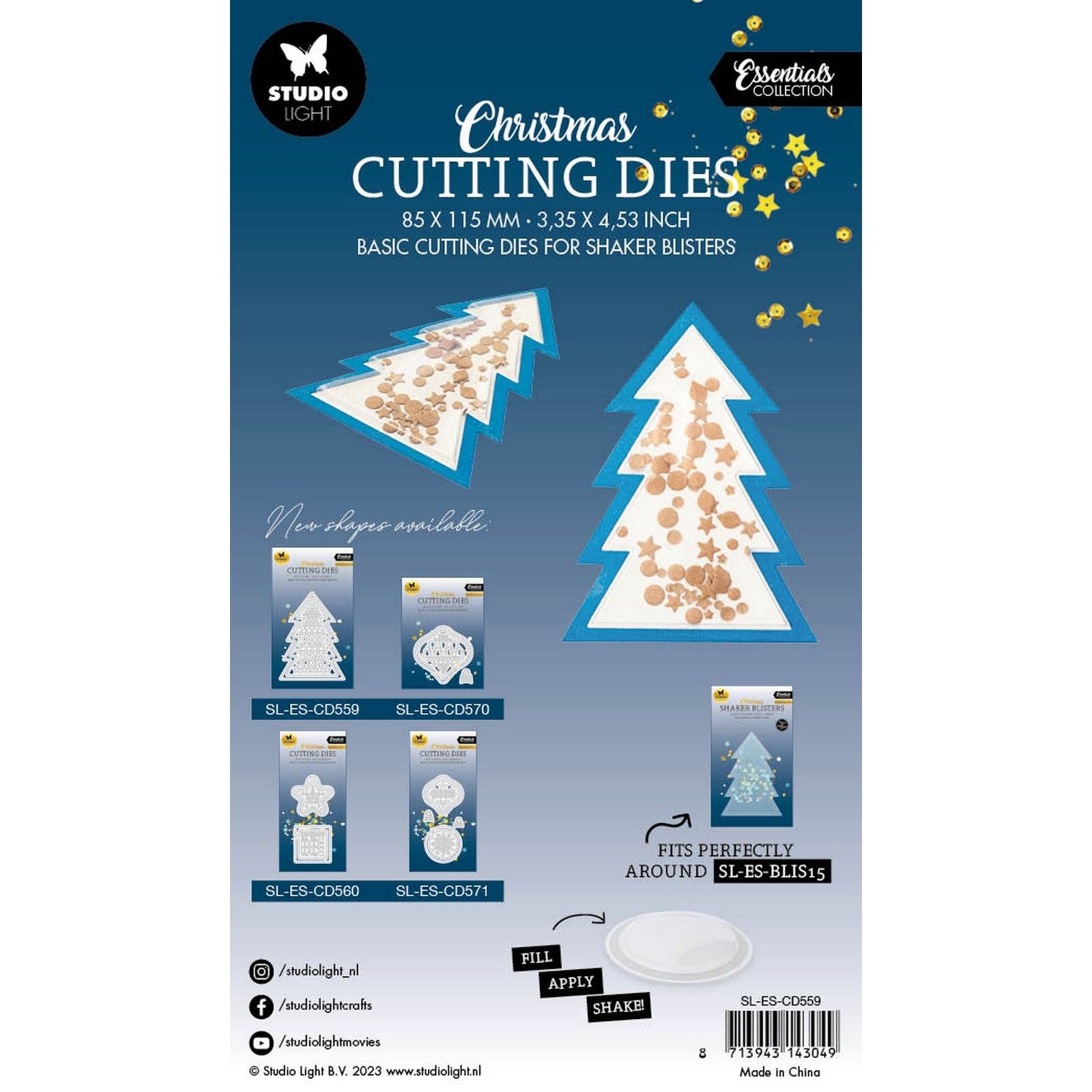Studio Light • Matrices de découpe essentielles pour arbre de Noël