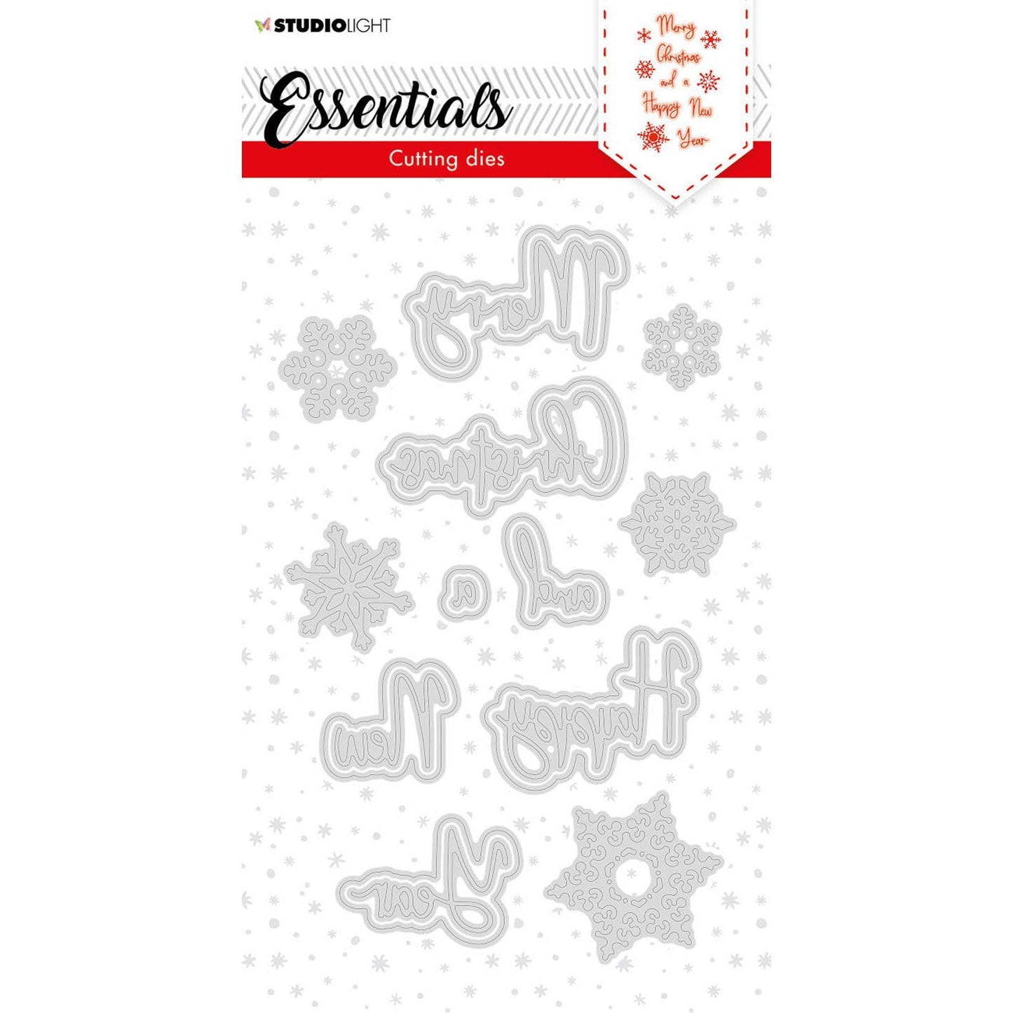 Studio Light • Matrice de découpe de Noël Essentials Merry Christmas Fra 1