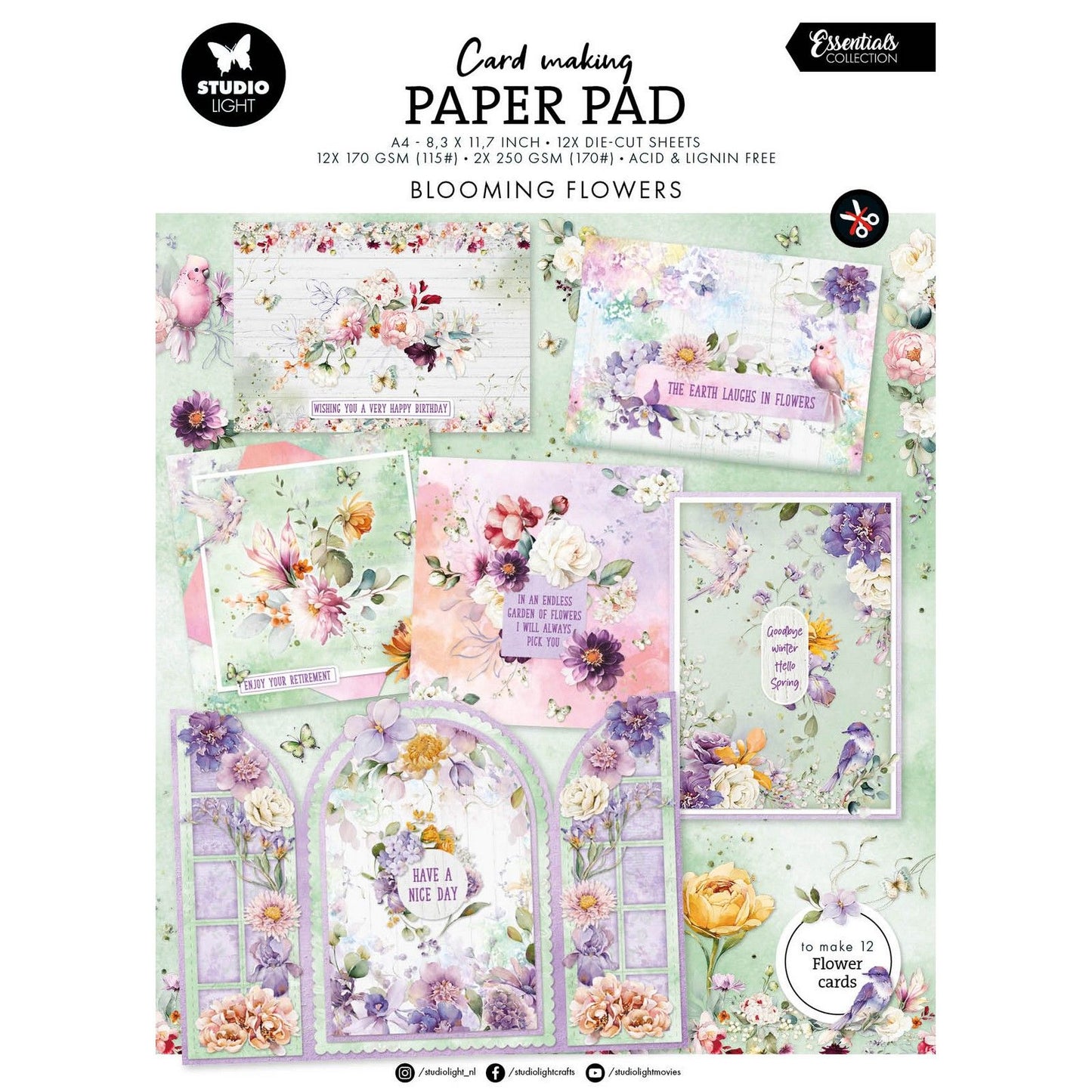 Studio Light • essentiels pour la fabrication de cartes : fleurs