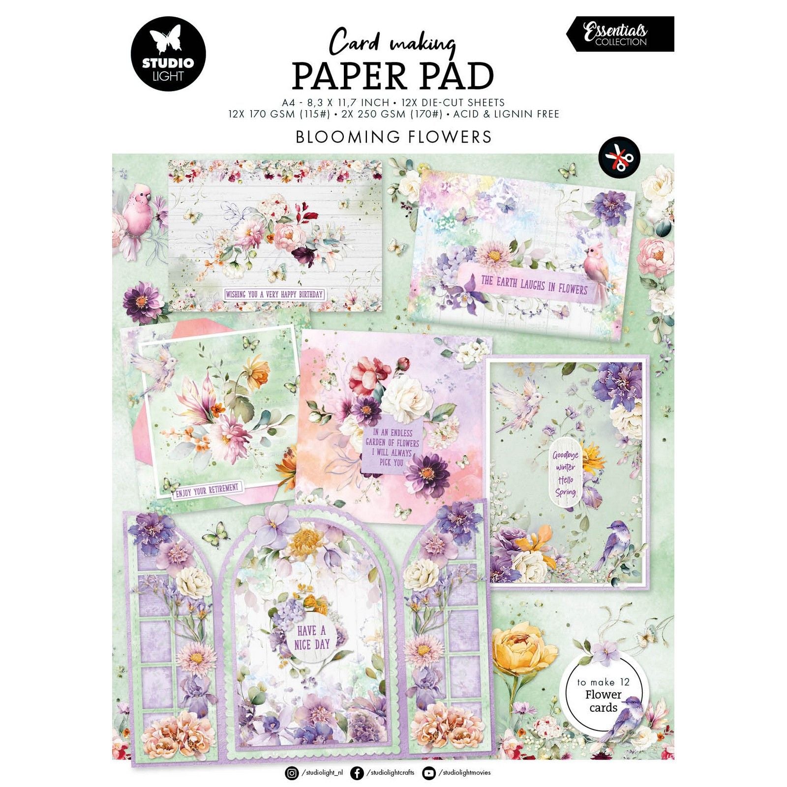 Studio Light • essentiels pour la fabrication de cartes : fleurs