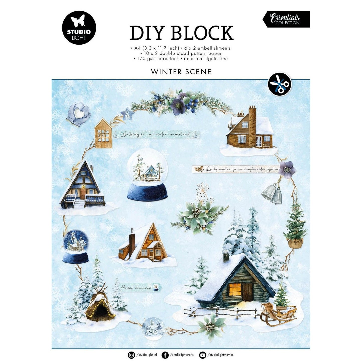 Éclairage de studio • Essentiels bricolage bloc scène d'hiver