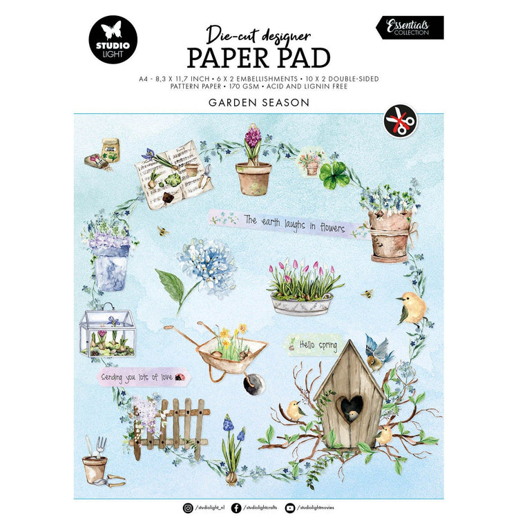 Studio Light • Bloc de papier découpé essentiel pour la saison du jardin