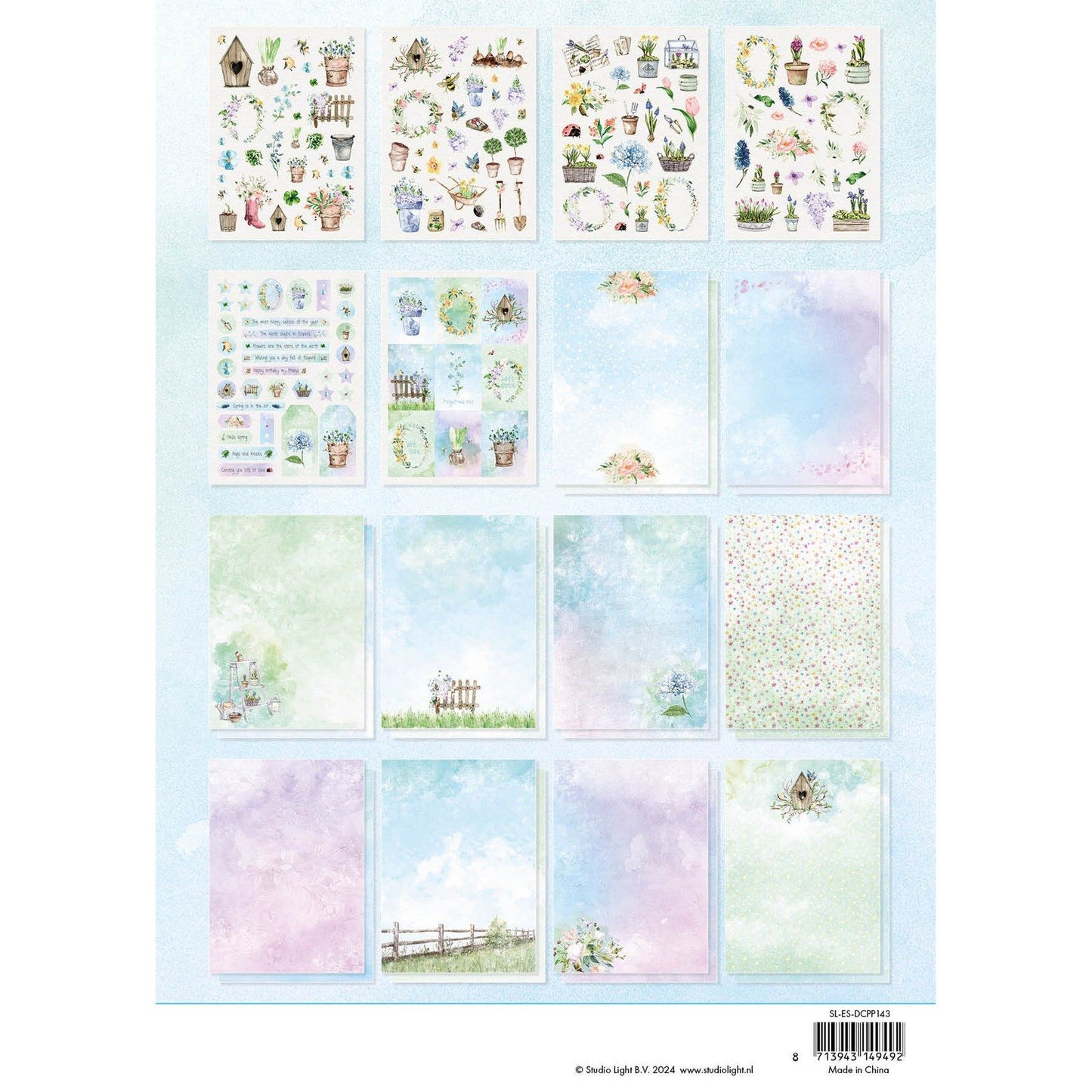Studio Light • Bloc de papier découpé essentiel pour la saison du jardin