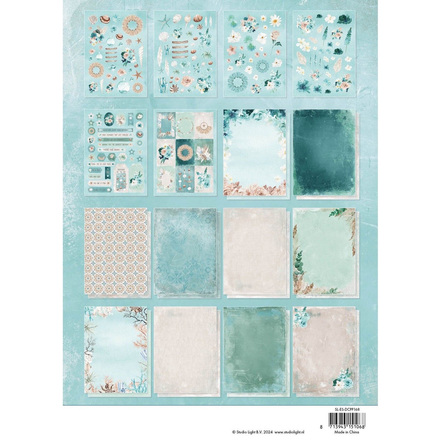 Studio Light • Essentials bloc de papier découpé océan bohème