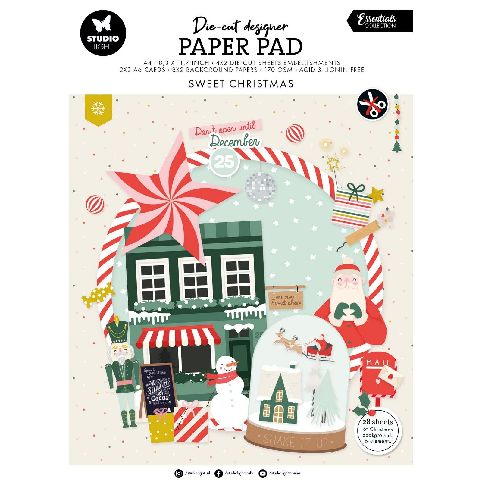 Studio Light • Essentials Die Cut Designer PP Sweet Christmas