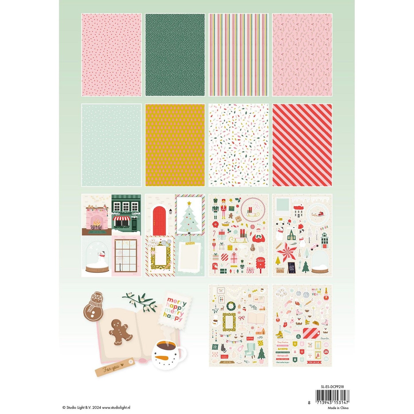 Studio Light • Essentials Die Cut Designer PP Sweet Christmas