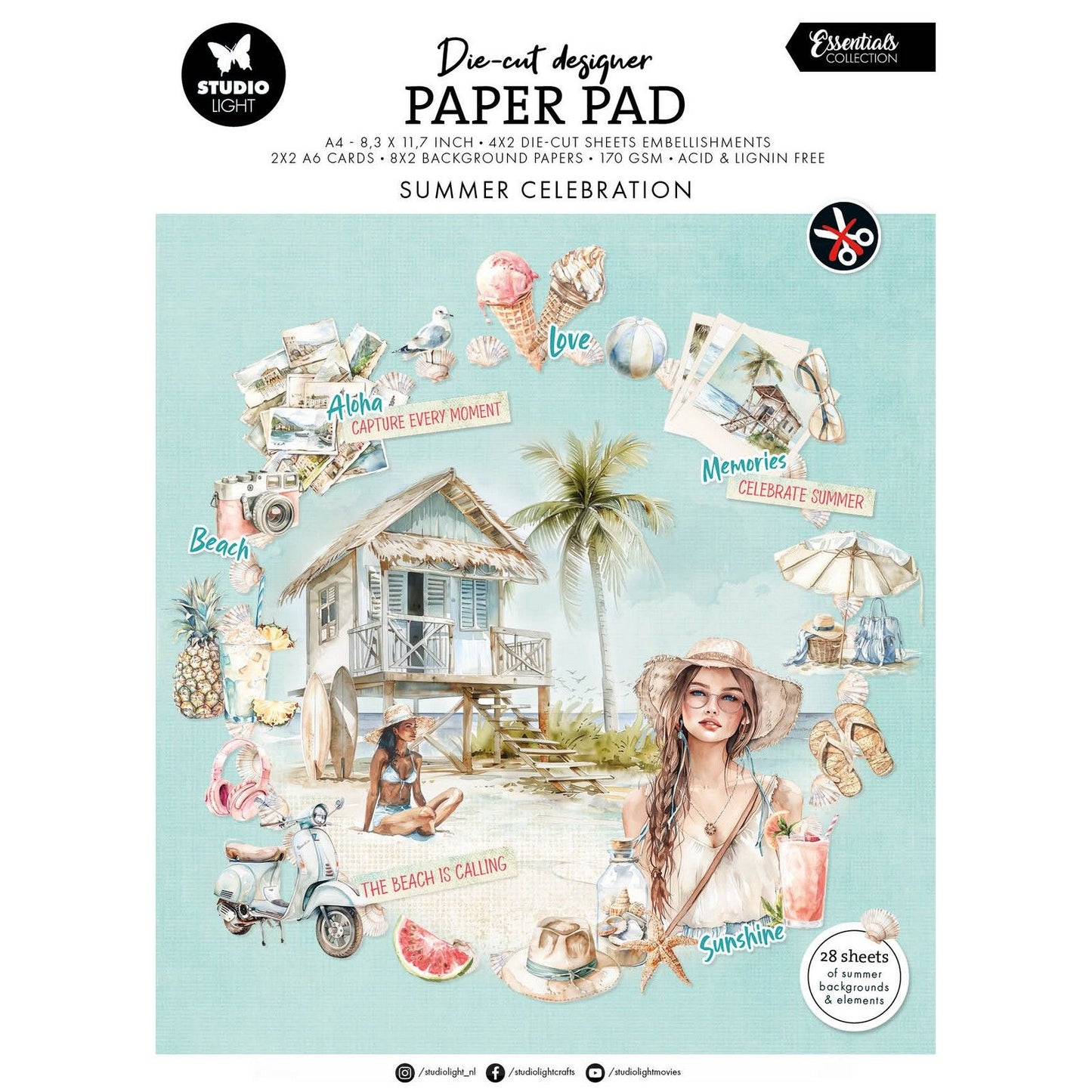 Studio Light • Essentiels bloc de papier découpé célébration d'été