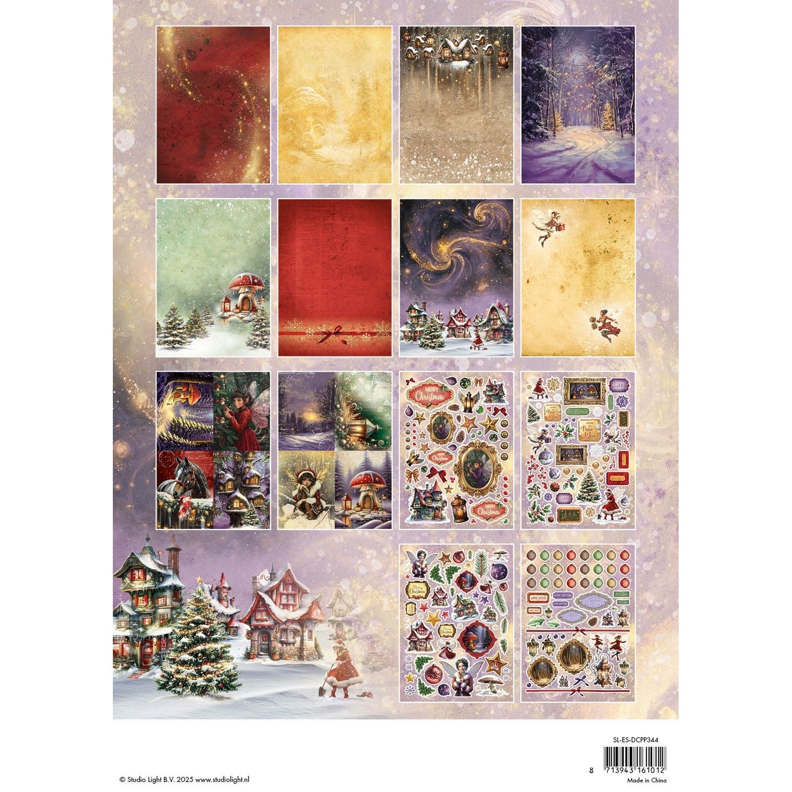 Studio Light • Essentials bloc de papier découpé Fée Noël