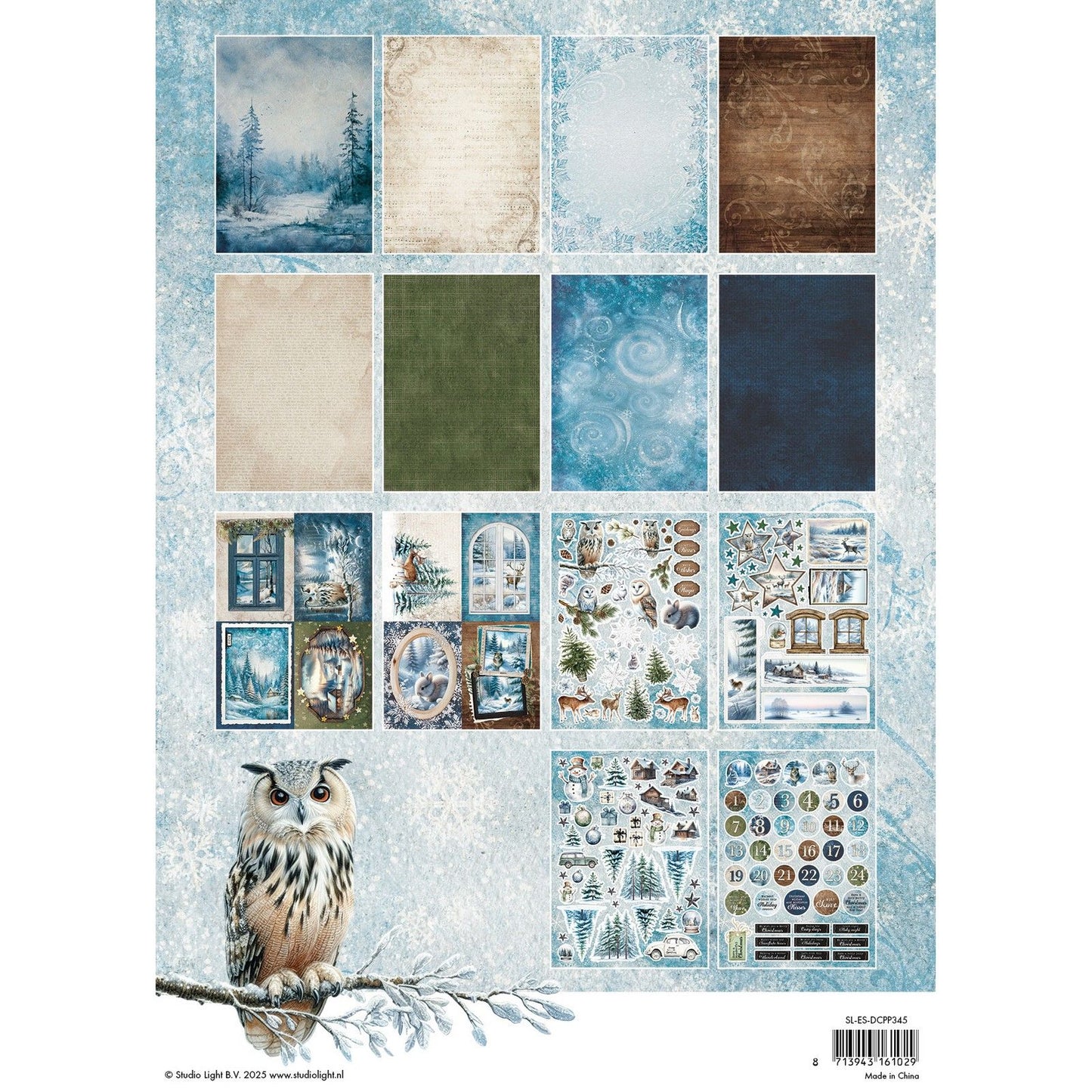 Studio Light • Bloc de papier découpé essentiel Winter Wonderland