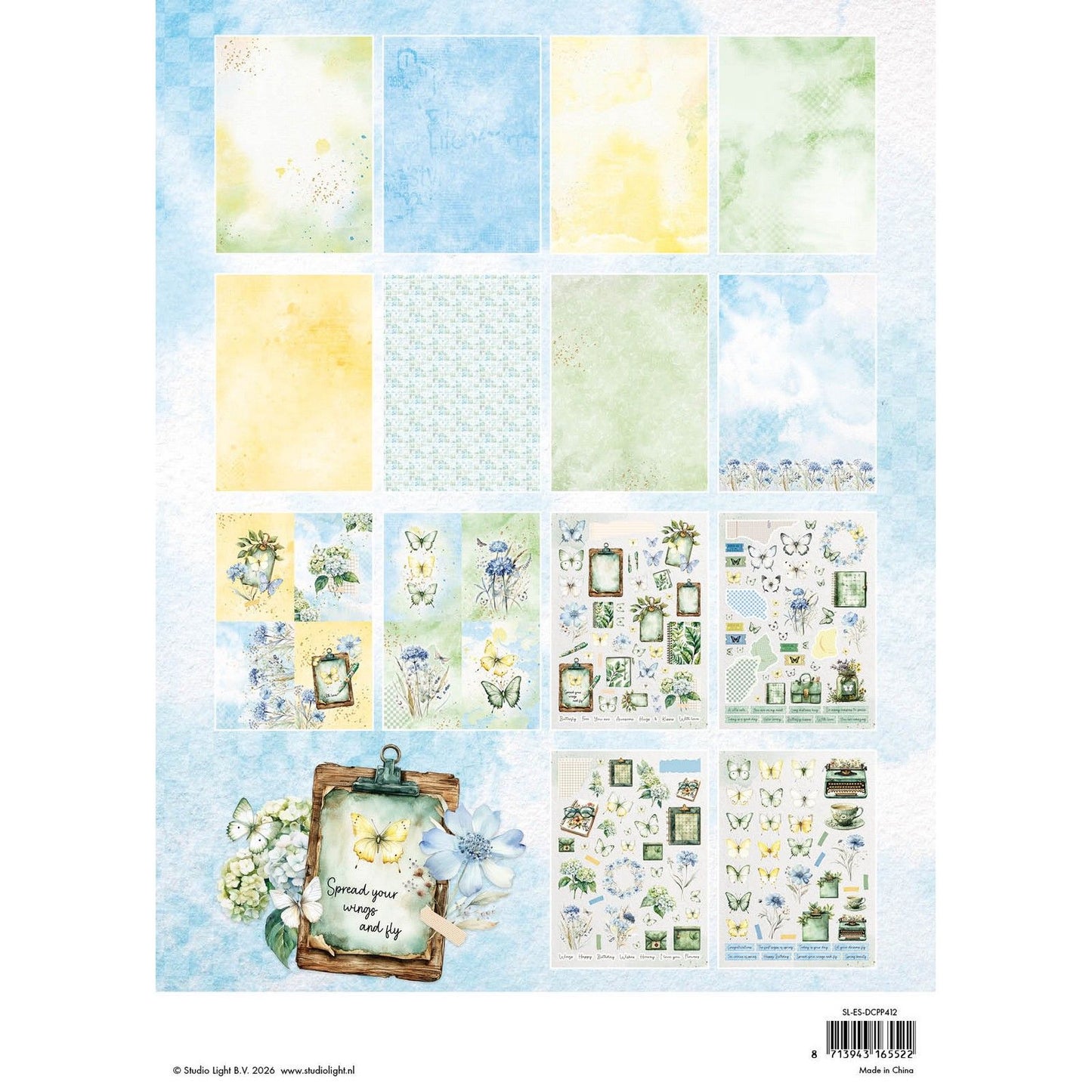 Lampe de studio • Papillons en papier découpés essentiels