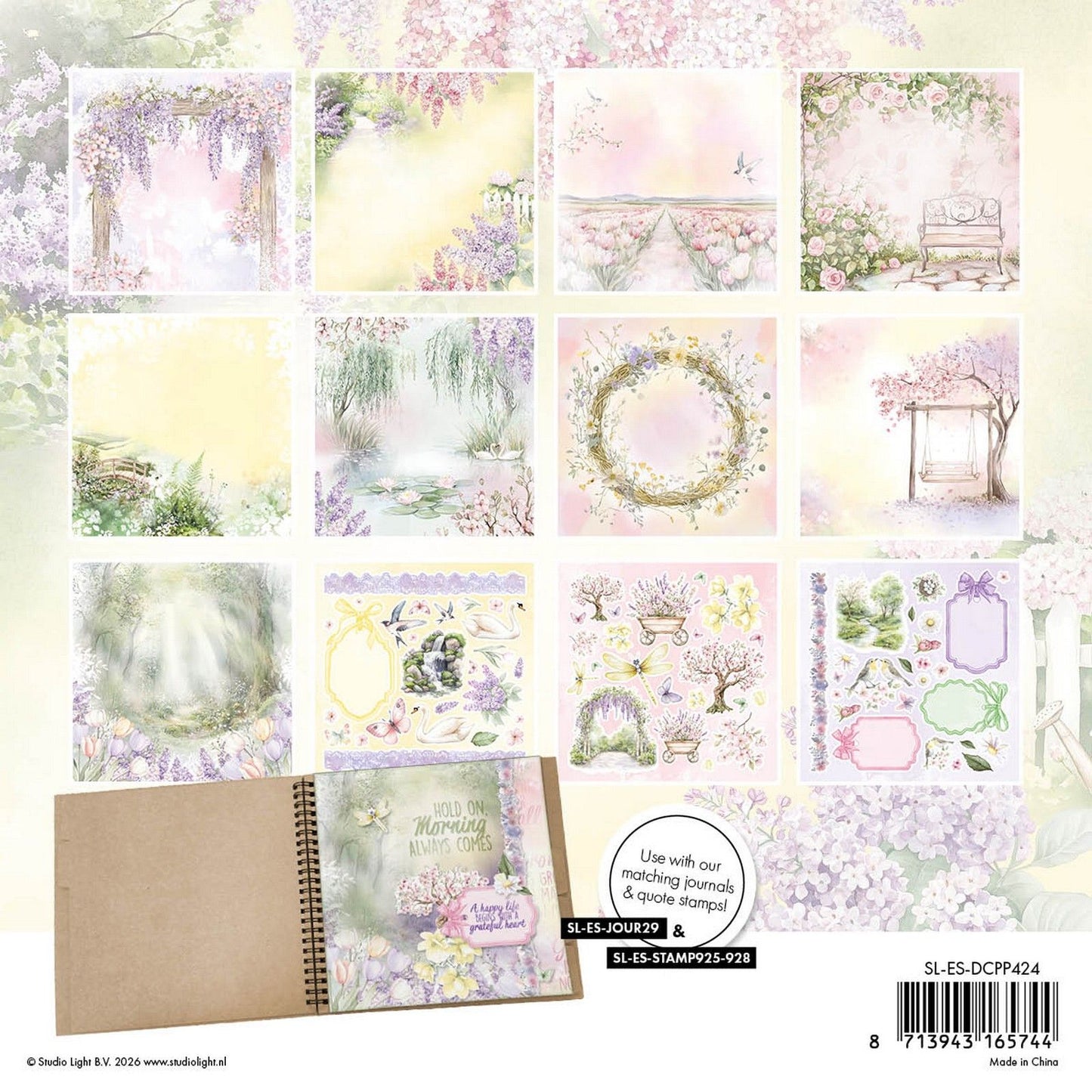 Studio Light • Essentials Bloc de papier design Éléments en papier Fleur pastel