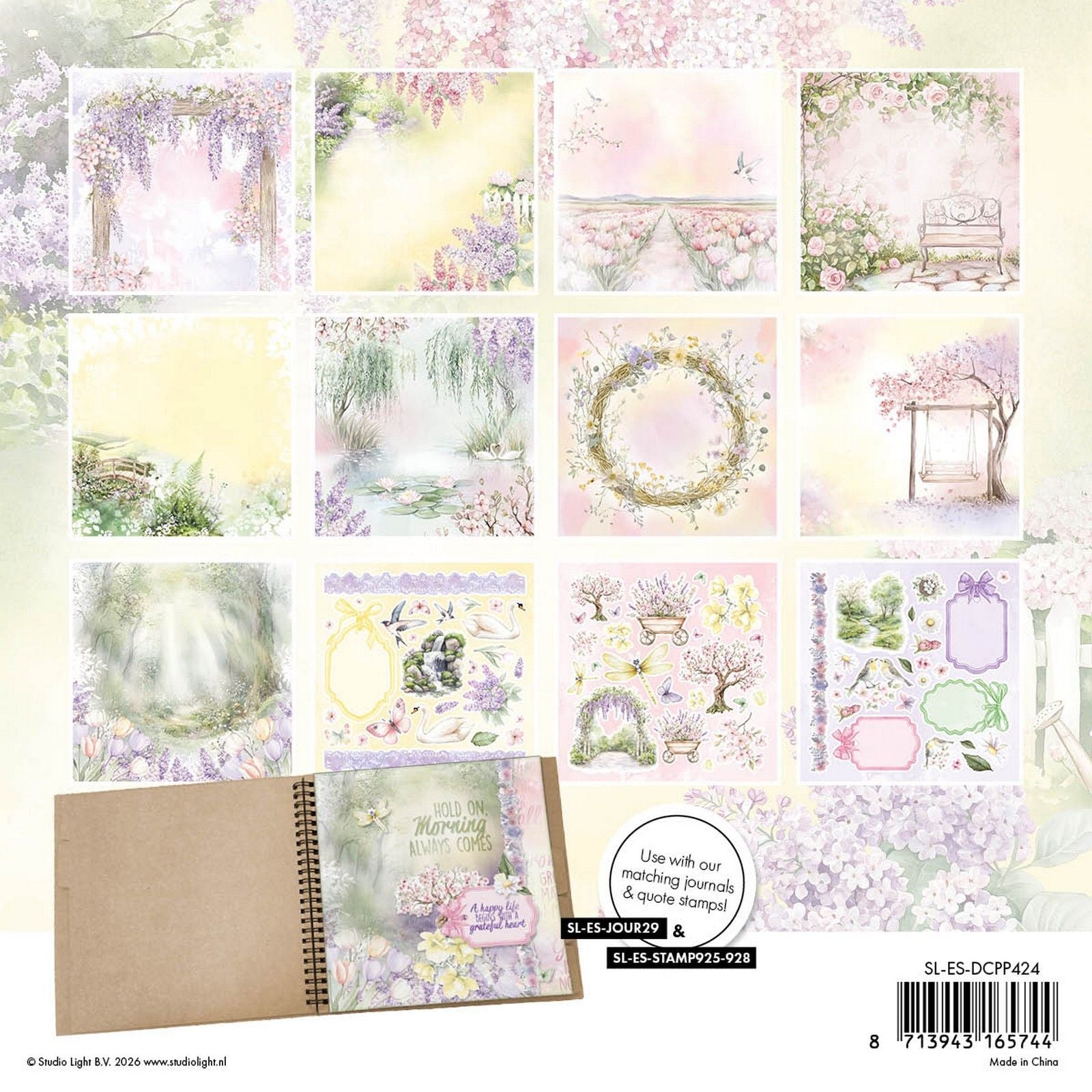 Studio Light • Essentials Bloc de papier design Éléments en papier Fleur pastel