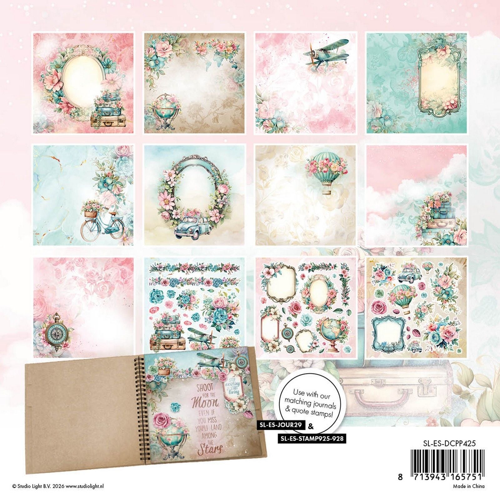 Studio light • essentiels bloc de papier design éléments en papier voyage vintage