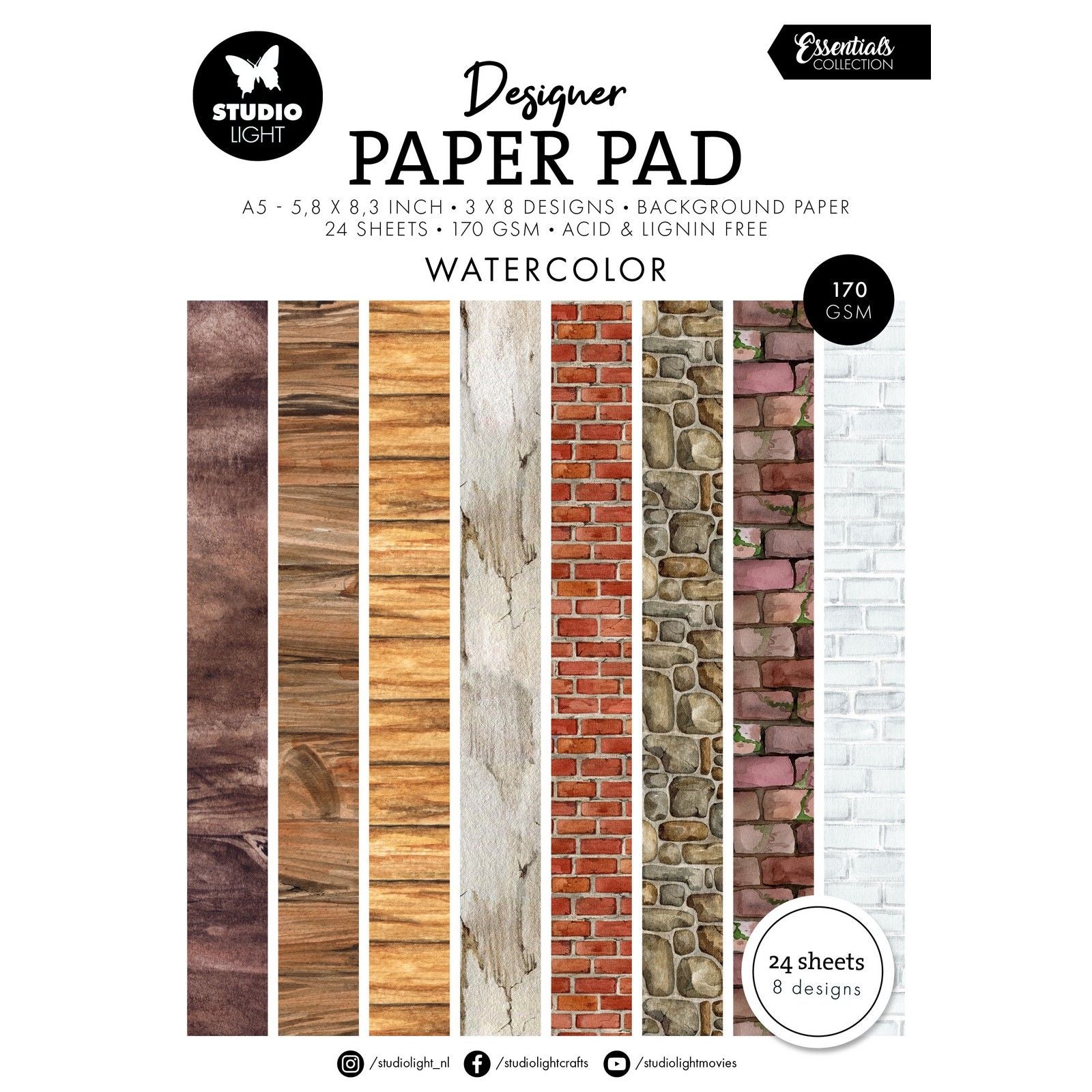Studio Light • Essentials Bloc de papier design aquarelle
