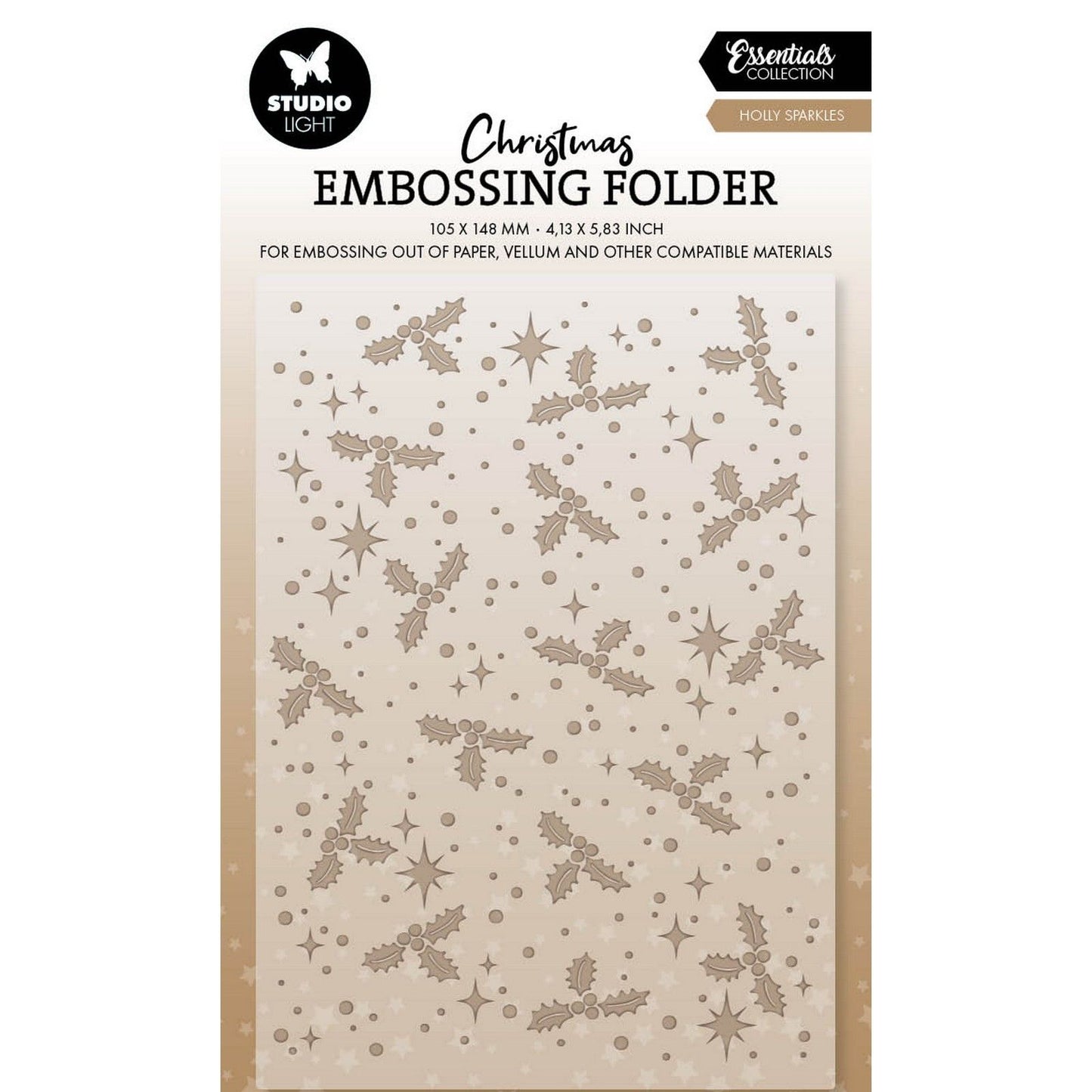 Studio Light • Dossier de gaufrage Essentials Holly Sparkles