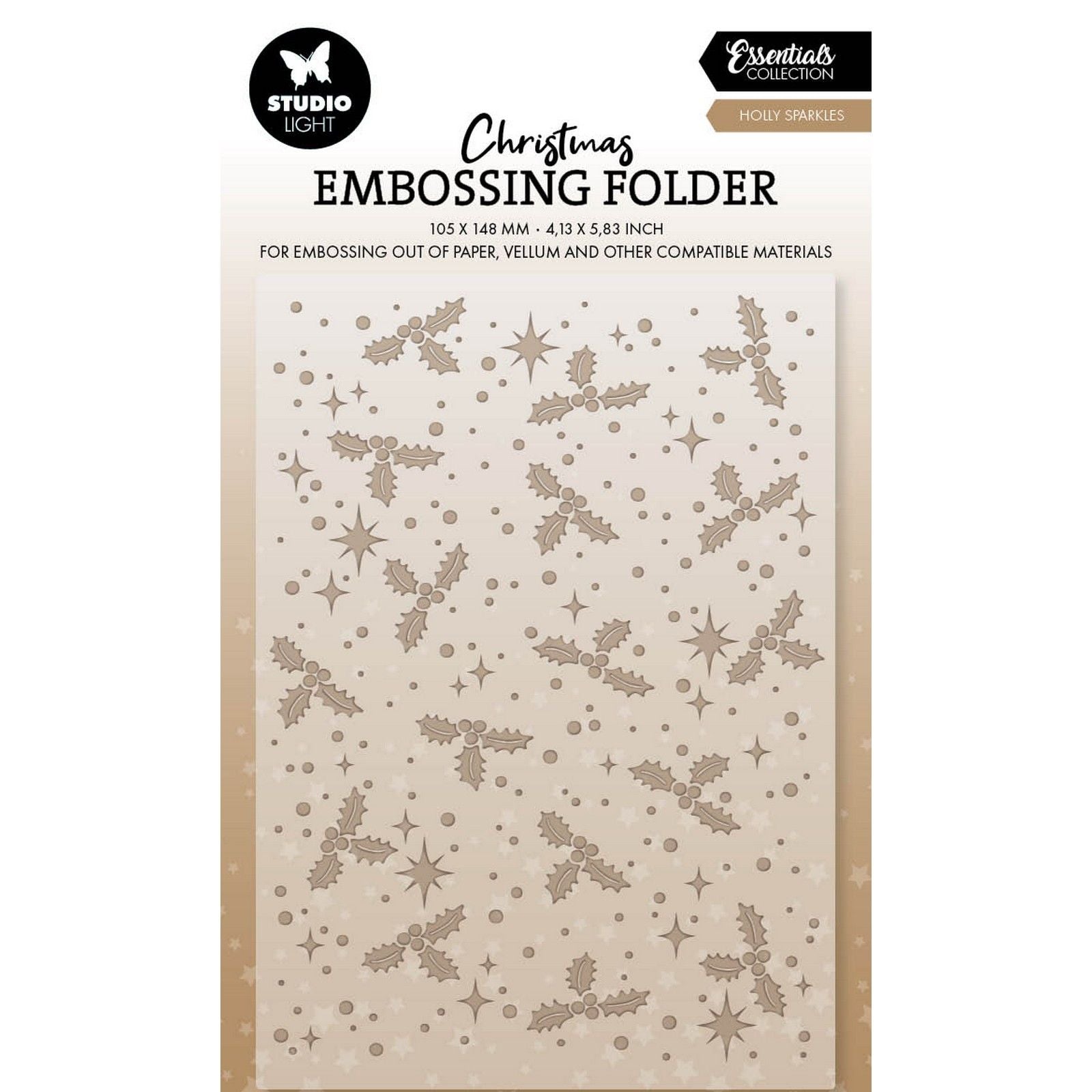Studio Light • Dossier de gaufrage Essentials Holly Sparkles