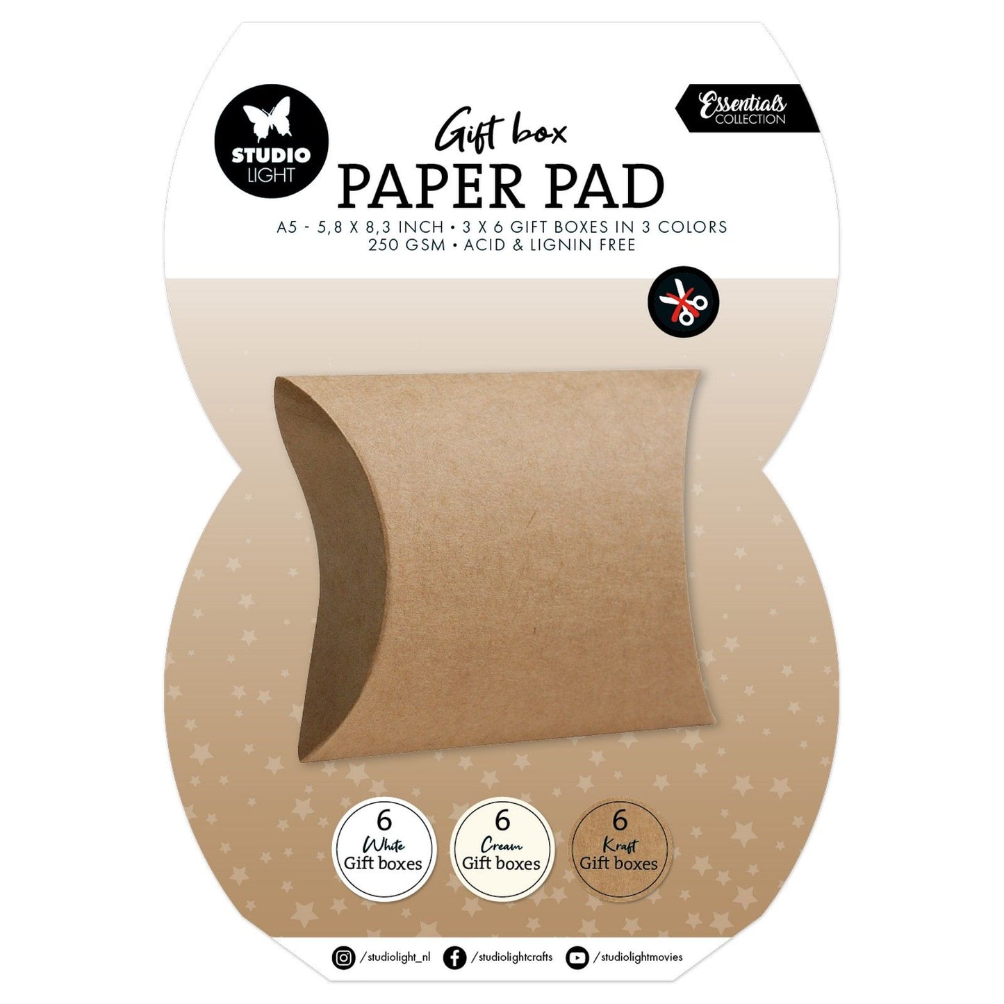 Studio Light • Coffret cadeau essentiel, boîte à oreillers en papier