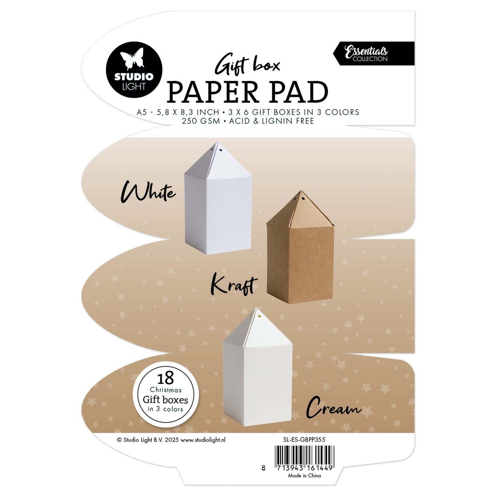 Studio Light • Coffret cadeau essentiel Bloc de papier Coffret cadeau