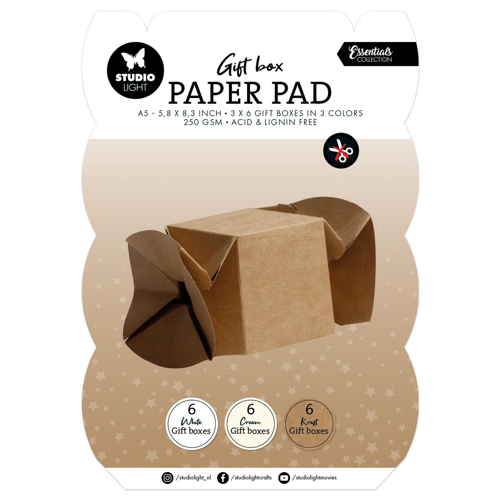 Studio Light • Coffret cadeau essentiel, bloc de papier, boîte à bonbons