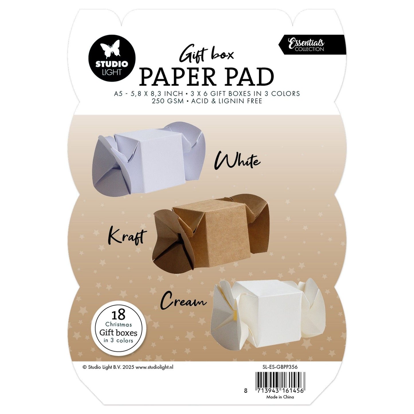Studio Light • Coffret cadeau essentiel, bloc de papier, boîte à bonbons