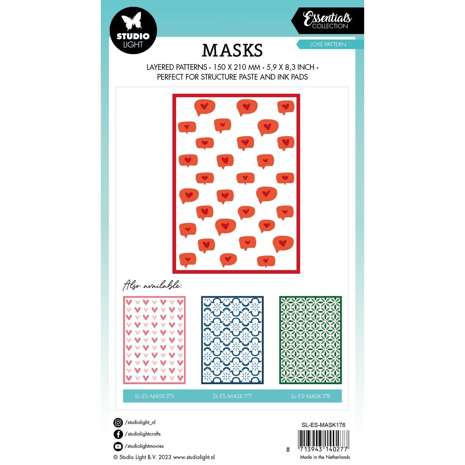 Studio Light • Essentiels masque pochoir amour