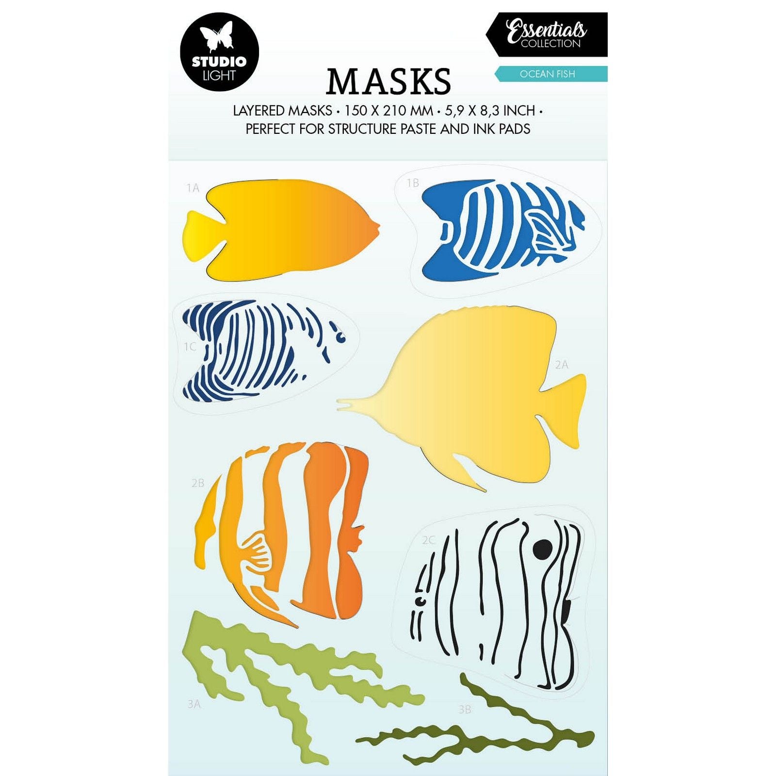 Studio Light • Pochoir pour masque essentiel, poisson de l'océan
