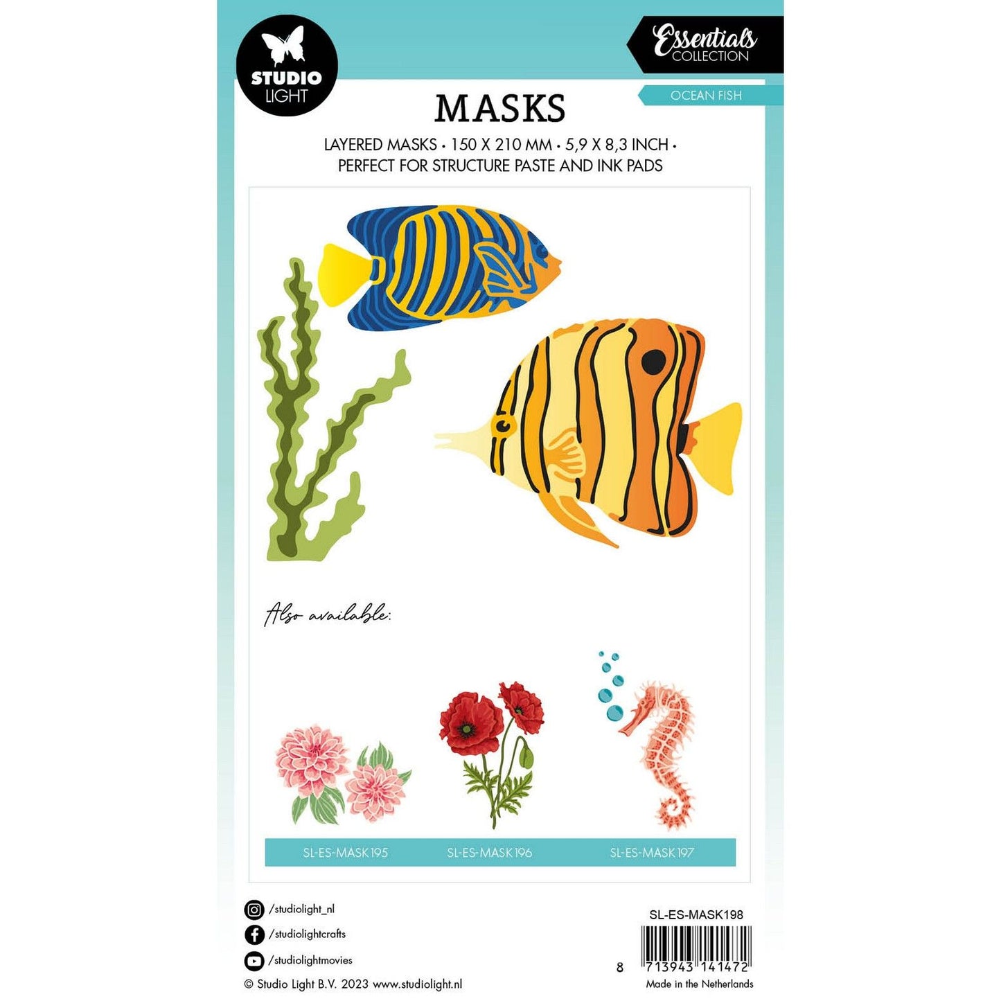 Studio Light • Pochoir pour masque essentiel, poisson de l'océan