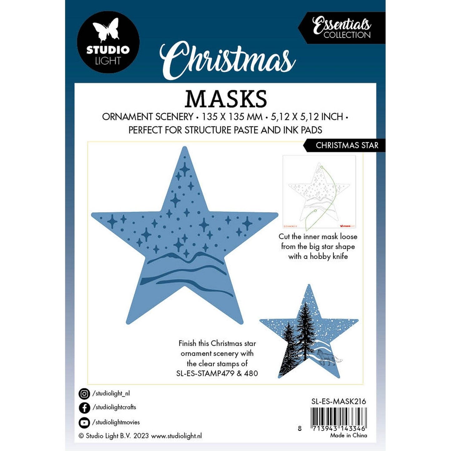 Lampe de studio • masque essentiel étoile de Noël